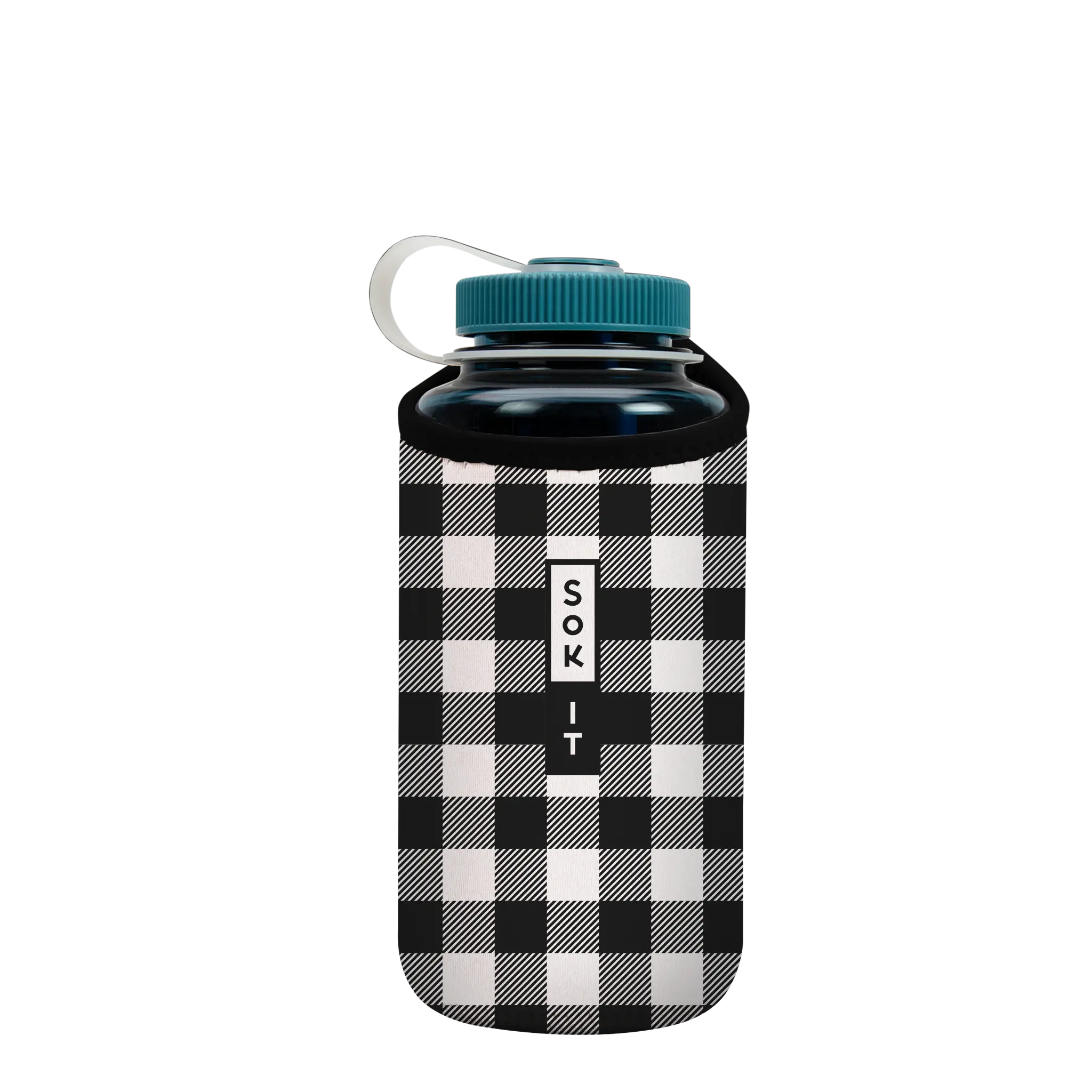Sok-It BotlSok for Nalgene Style Bottle - B&W Buffalo Check   BotlSok-Winter Holiday