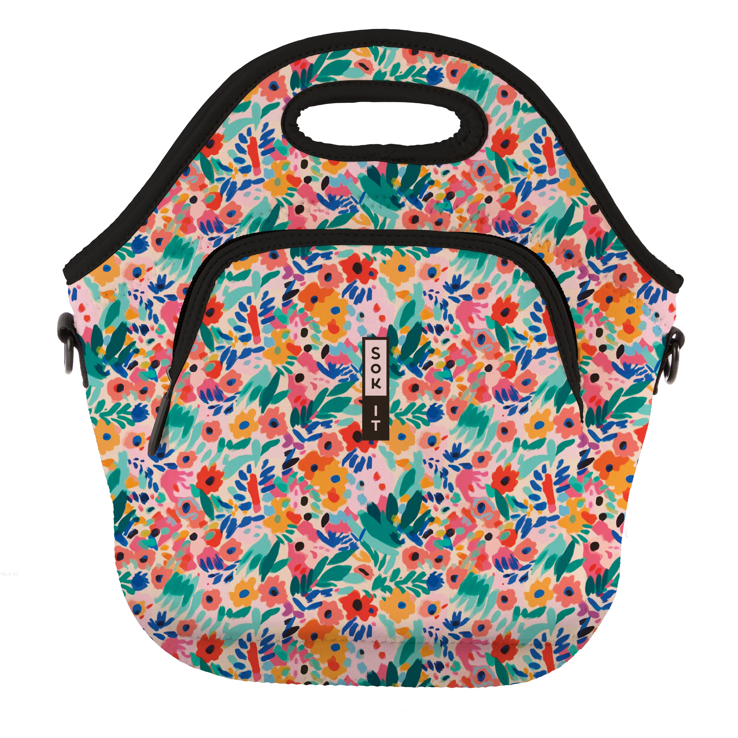 Abstract Floral Insultated Lunch Bag - LunchToteXL | Sok-It