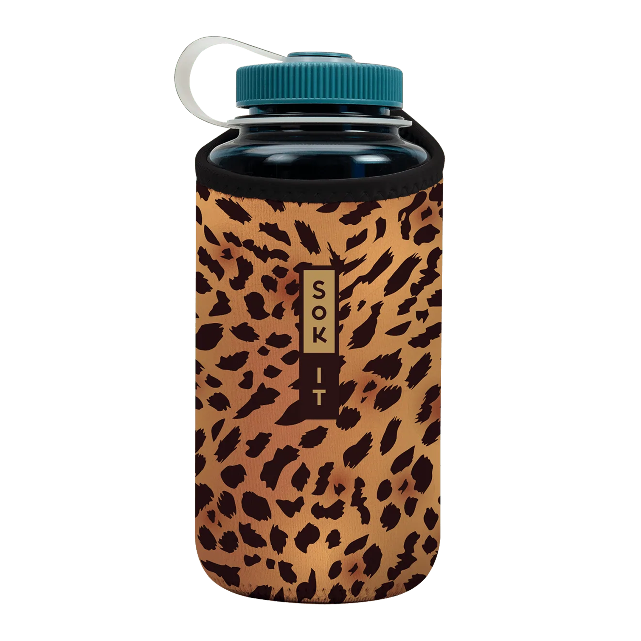Neoprene Water Bottle Koozie 24 Ounce - Leopard Animal Print