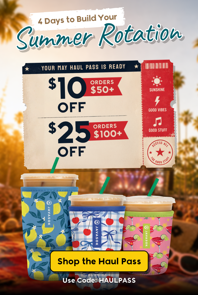 Promotional banner for $10 off orders $50+ and $25 off orders 100+ with code HAULPASS