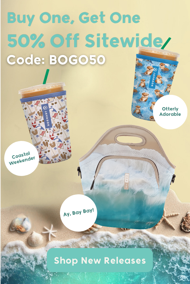 buy one get one 50% off promo banner with beachy soks