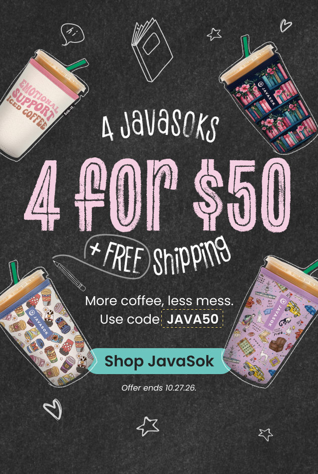 promo banner for 4 for $50 sale with code JAVA50