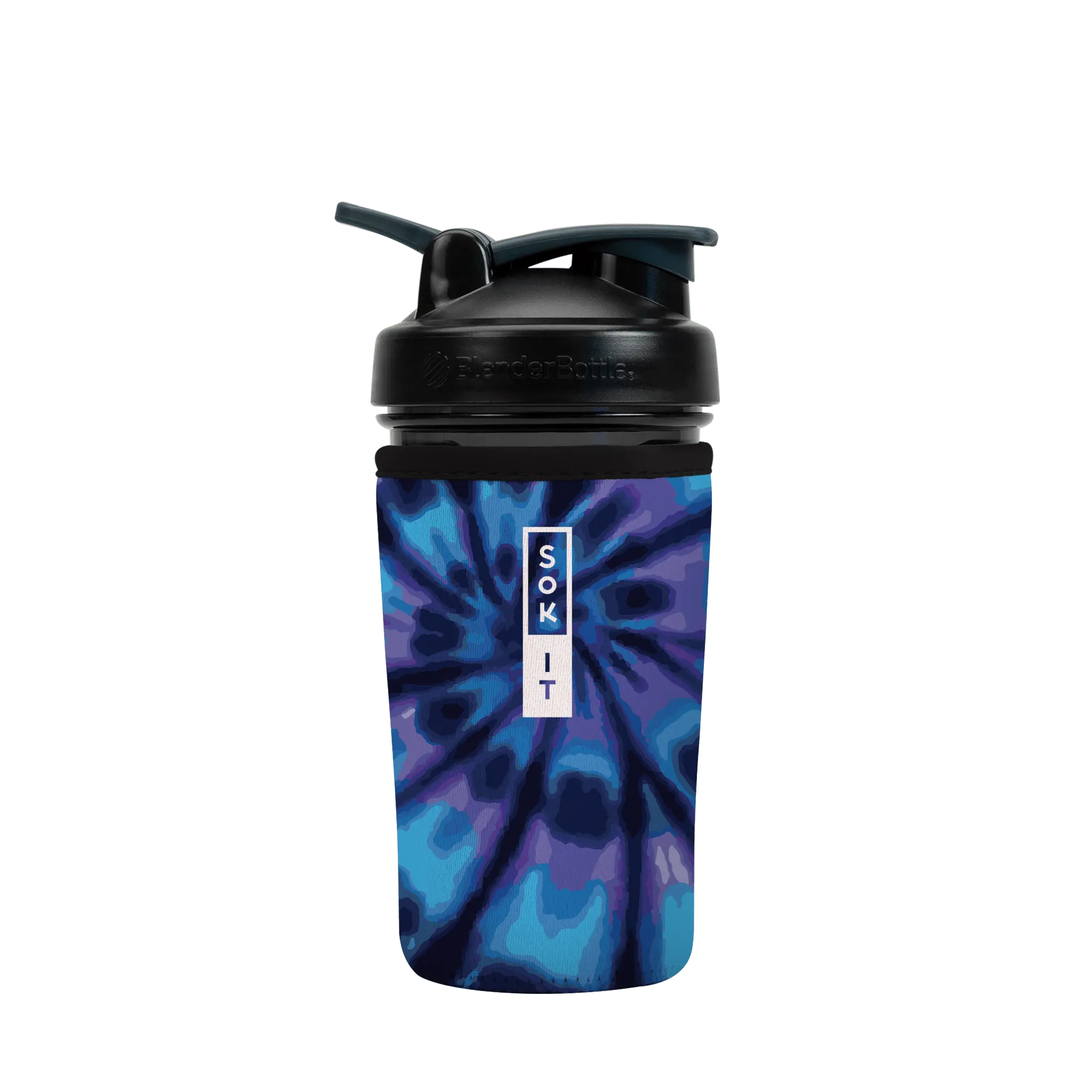 Sok-It BotlSok for Blender Style Bottle - Blue Tie Dye 24oz 11.03 BotlSok-TieDye