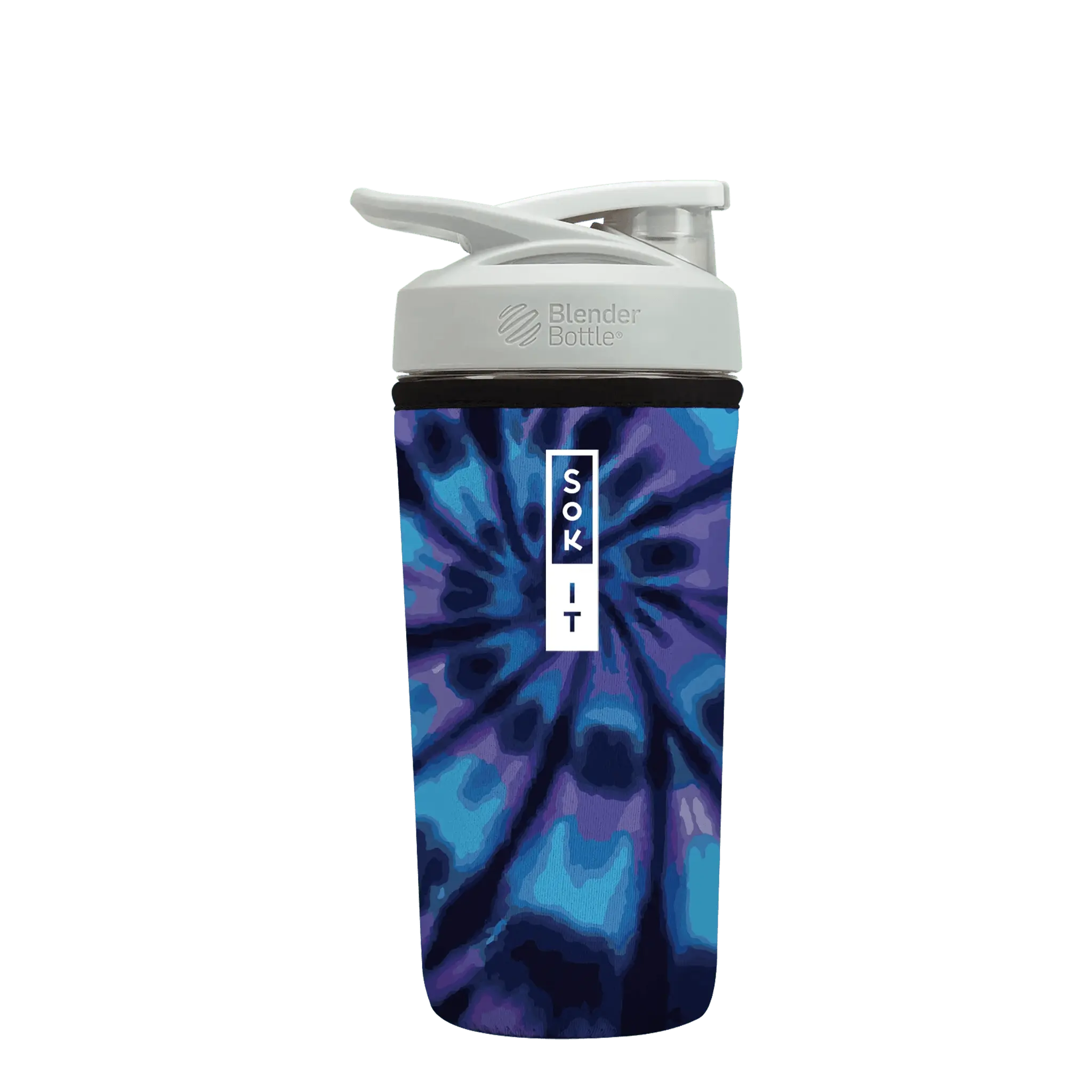 Sok-It BotlSok for Blender Style Bottle - Blue Tie Dye 28oz 12.73 BotlSok-TieDye