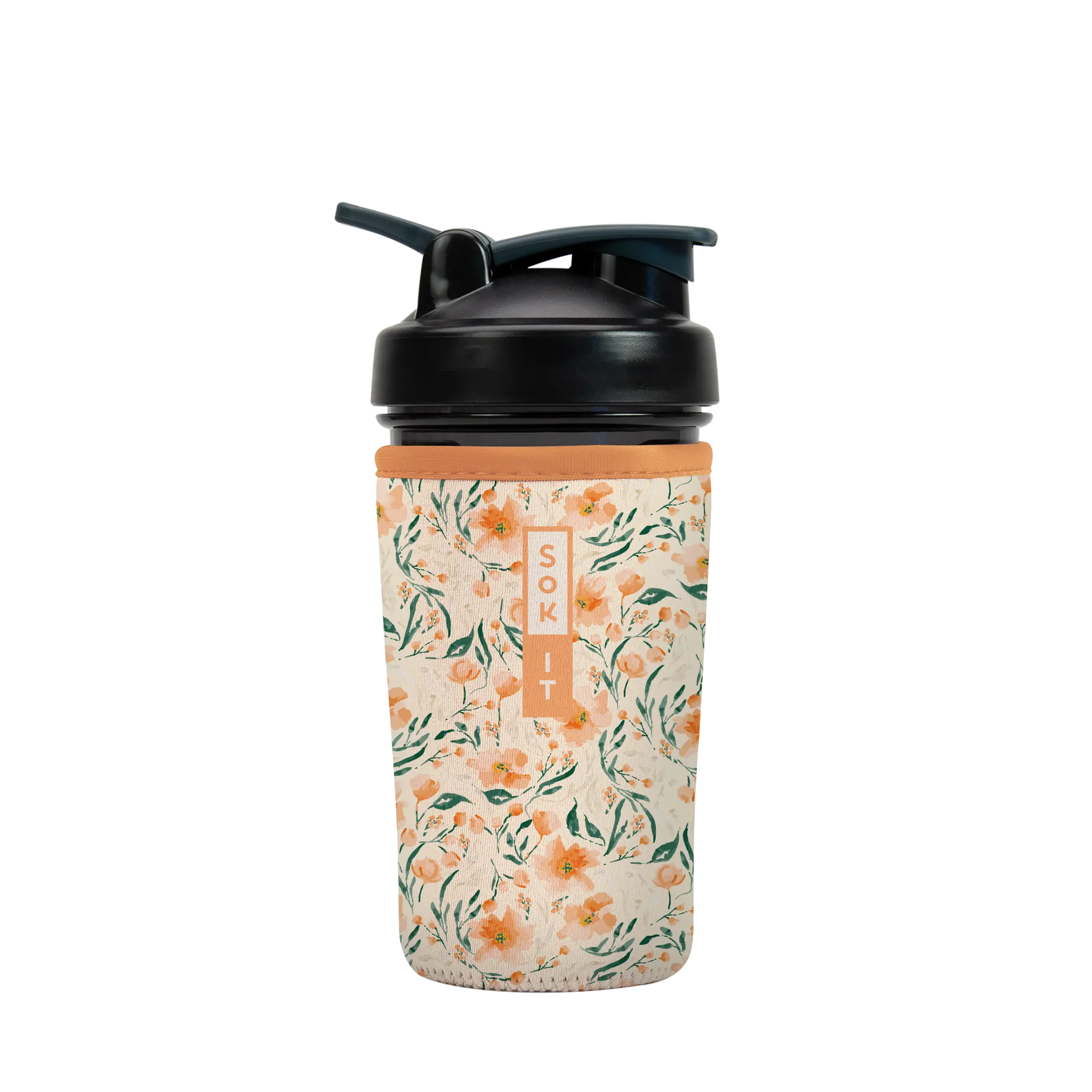 Sok-It BotlSok for Blender Style Bottle - Blush Blossoms 24oz-Blender-Bottle 12.99 BotlSok-Evergreen