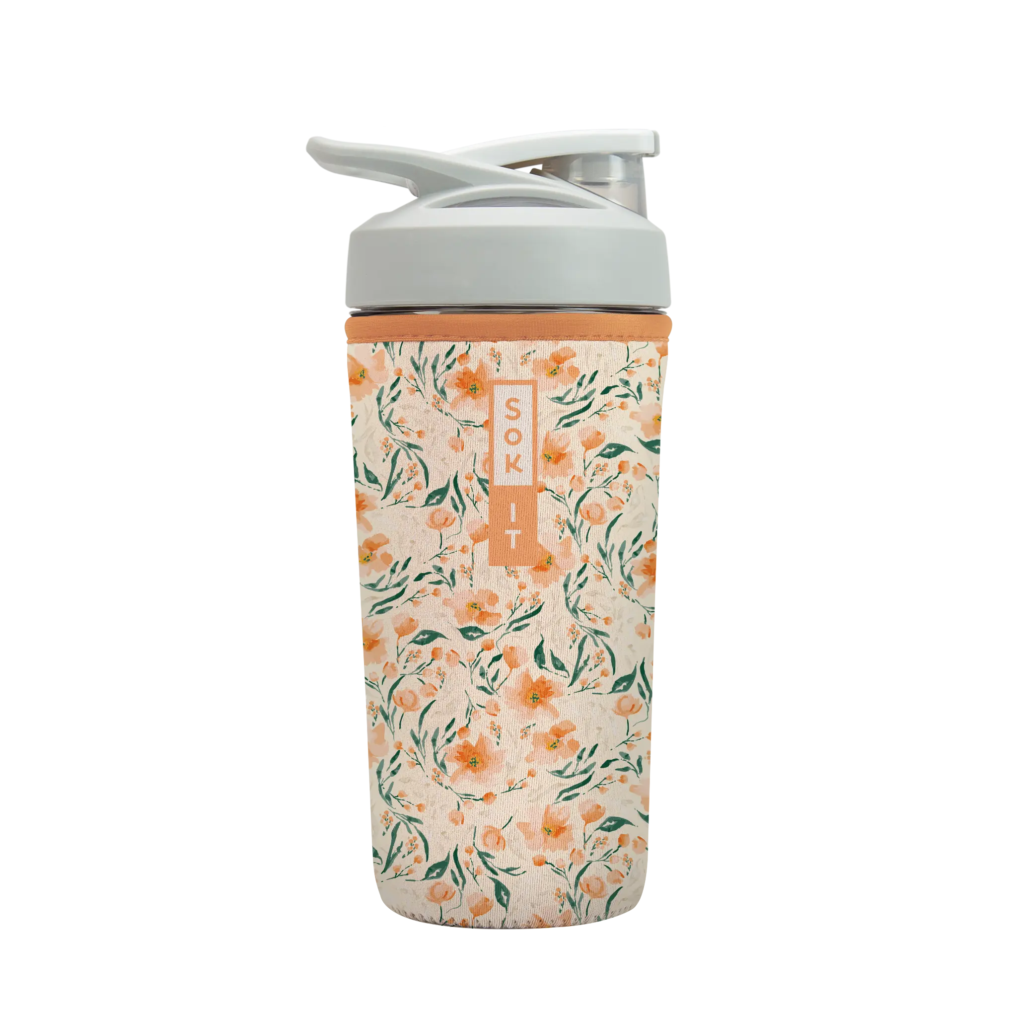Sok-It BotlSok for Blender Style Bottle - Blush Blossoms 28oz-Blender-Bottle 14.99 BotlSok-Evergreen