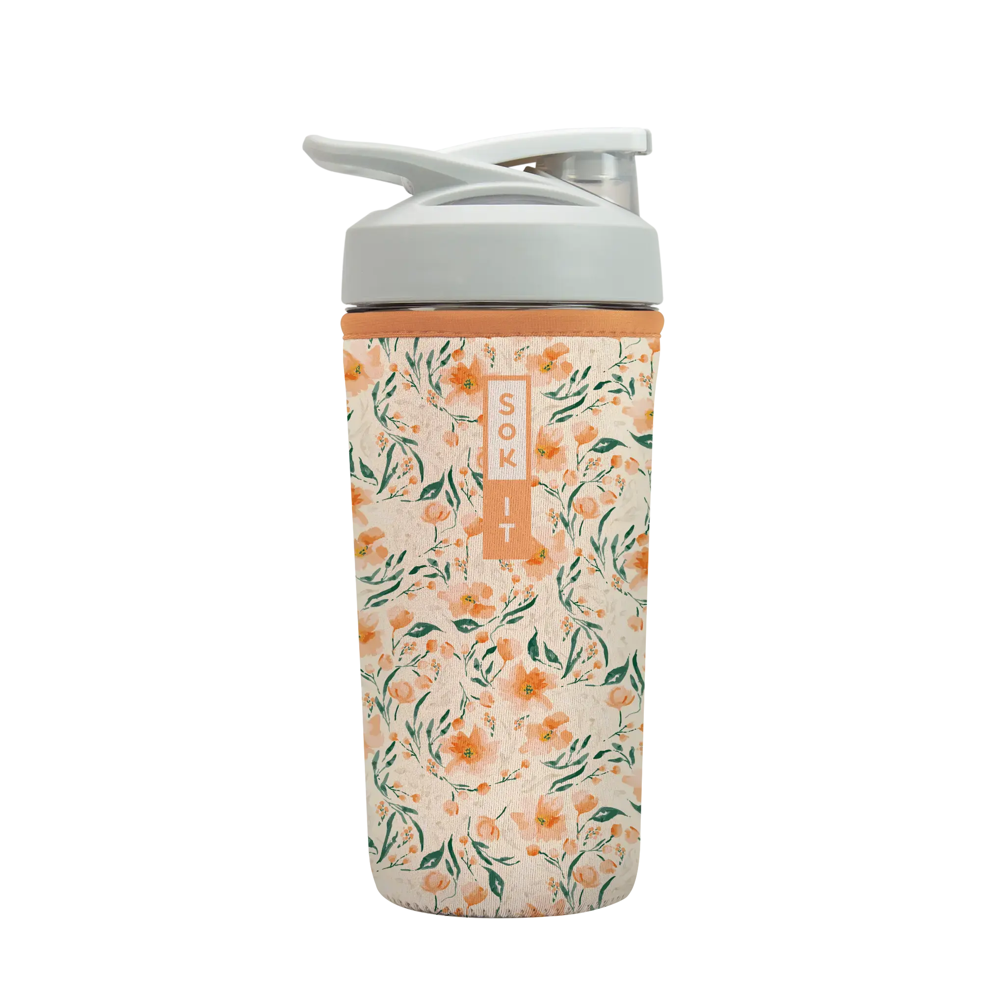 Sok-It BotlSok for Blender Style Bottle - Blush Blossoms 28oz-Blender-Bottle 14.99 BotlSok-Evergreen