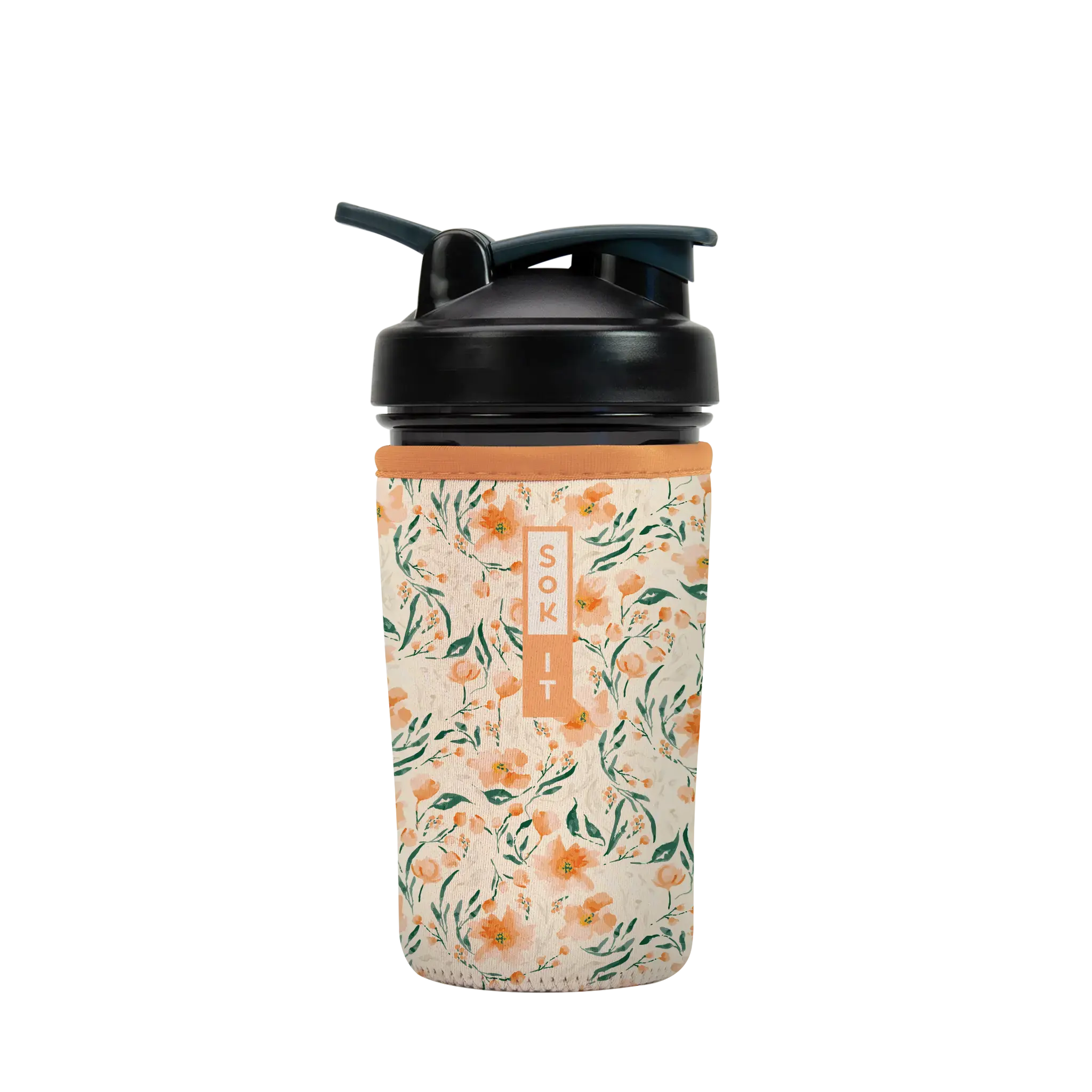 Sok-It BotlSok for Blender Style Bottle - Blush Blossoms 24oz-Blender-Bottle 12.99 BotlSok-Evergreen