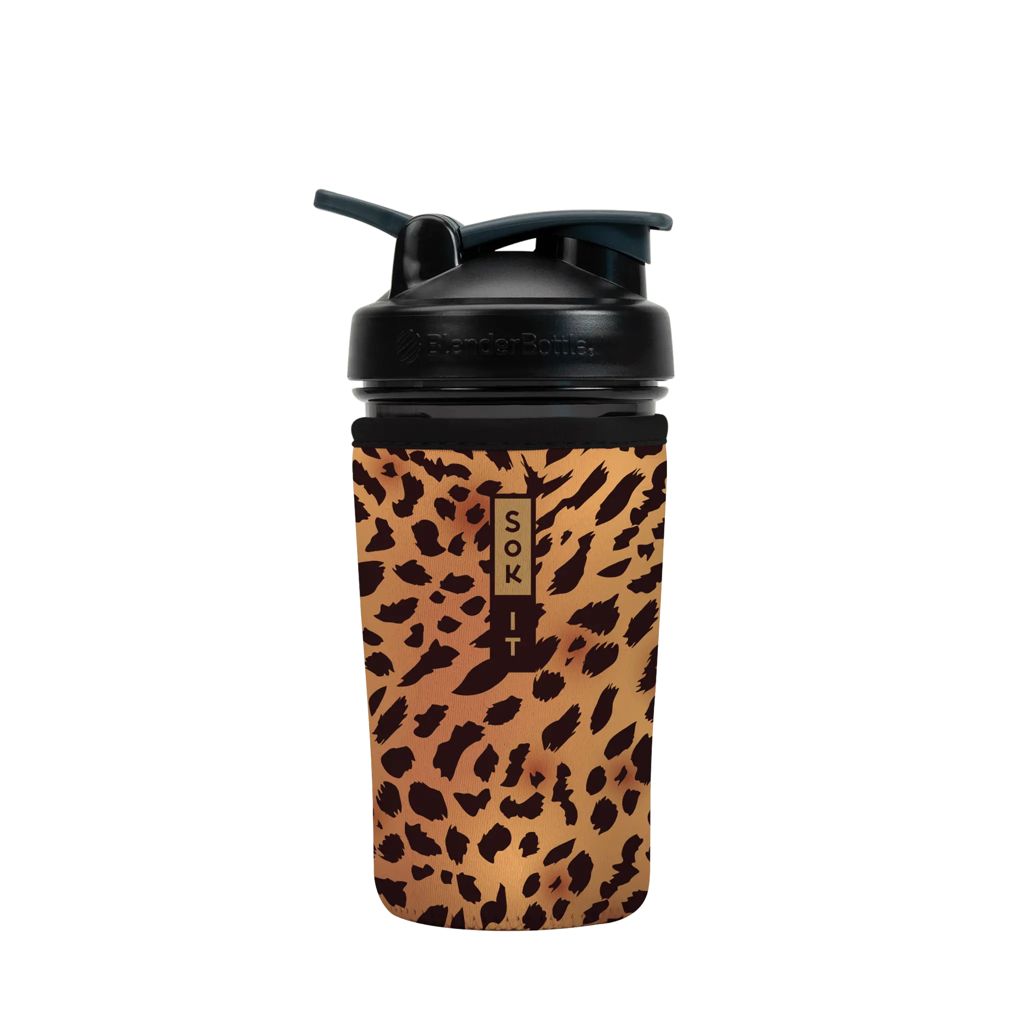 Sok-It BotlSok for Blender Style Bottle - Classic Leopard 24oz 12.99 BotlSok-Animal Prints