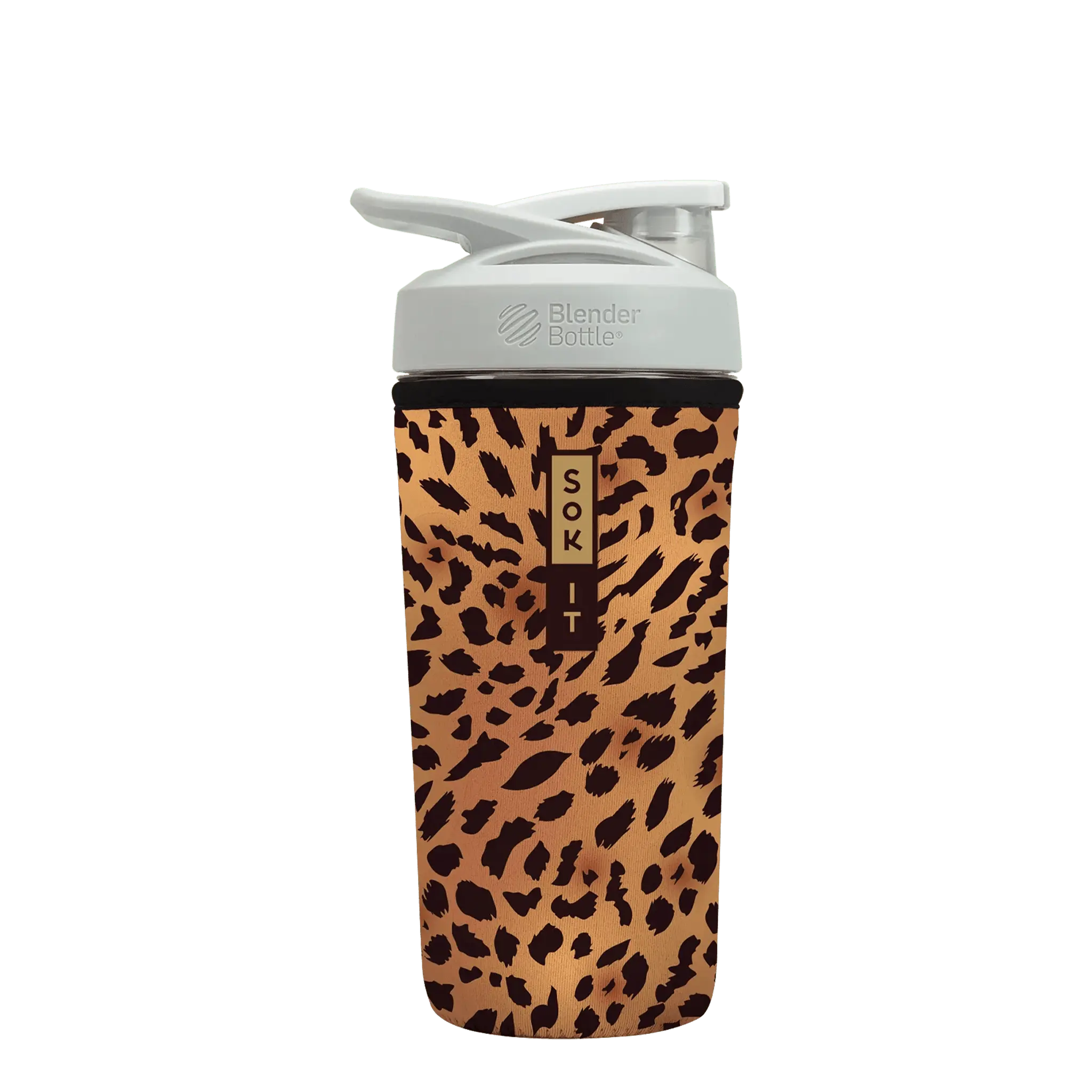 Sok-It BotlSok for Blender Style Bottle - Classic Leopard 28oz 14.99 BotlSok-Animal Prints