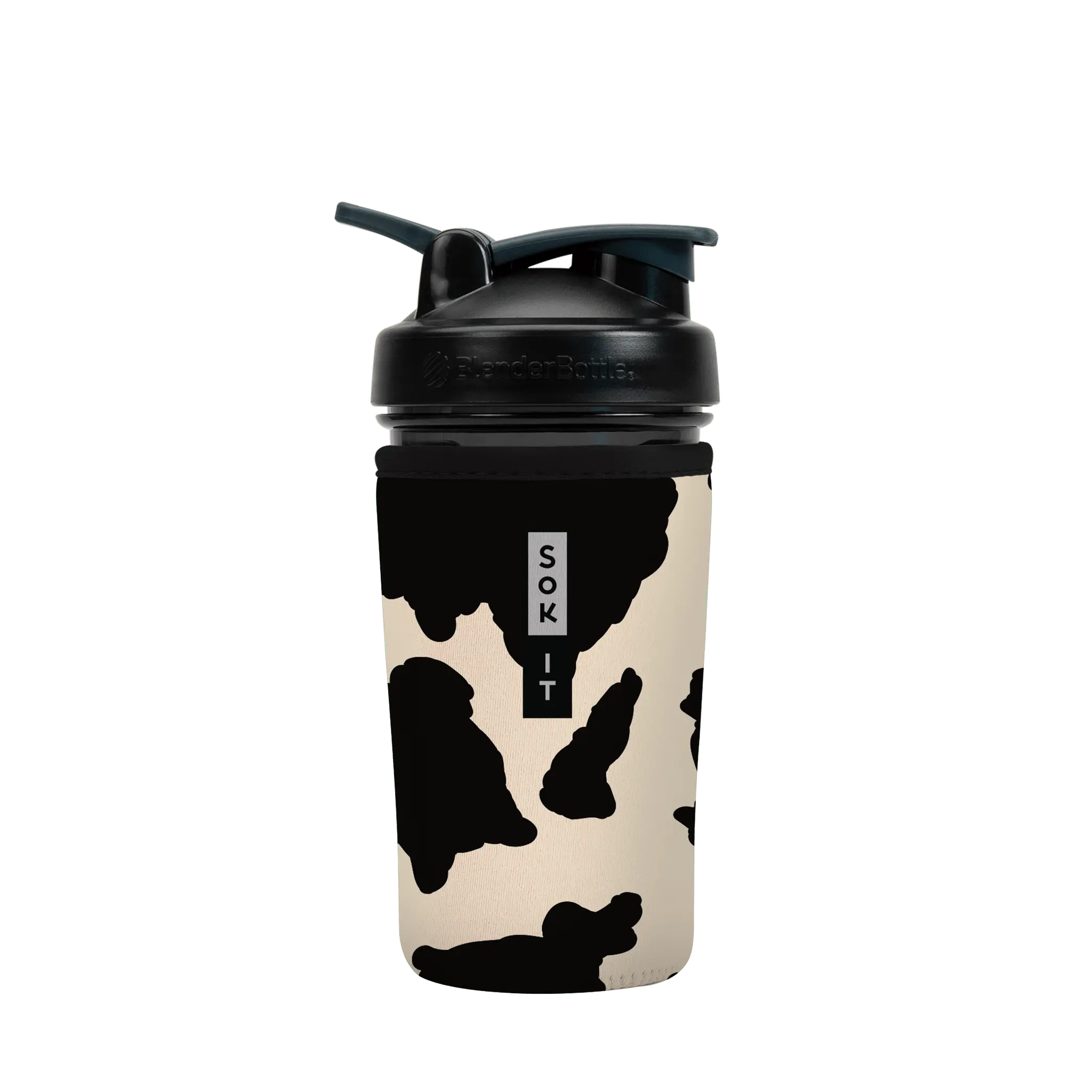 Sok-It BotlSok for Blender Style Bottle - Cow Print 24oz 12.99 BotlSok-Animal Prints