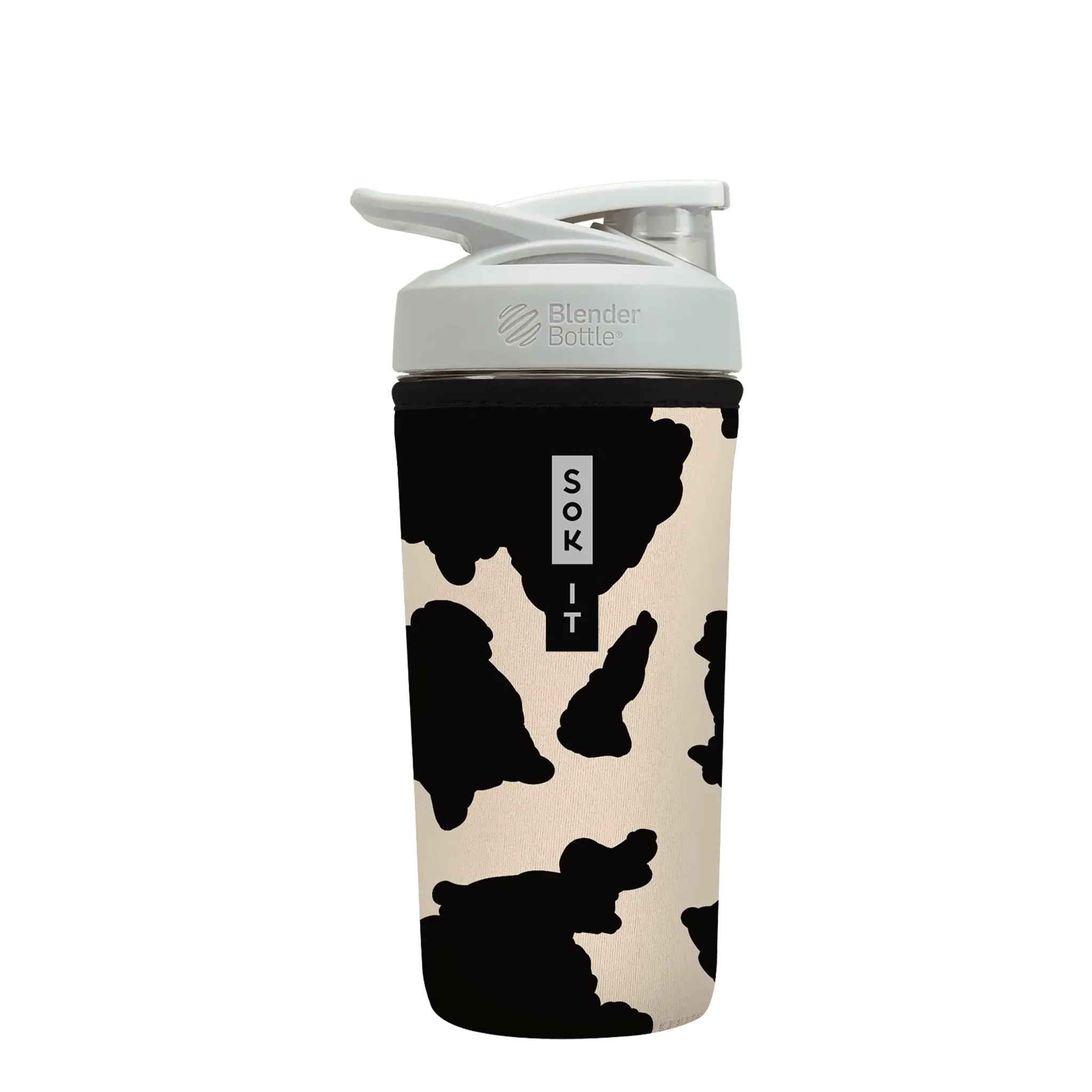 Sok-It BotlSok for Blender Style Bottle - Cow Print 28oz 14.99 BotlSok-Animal Prints