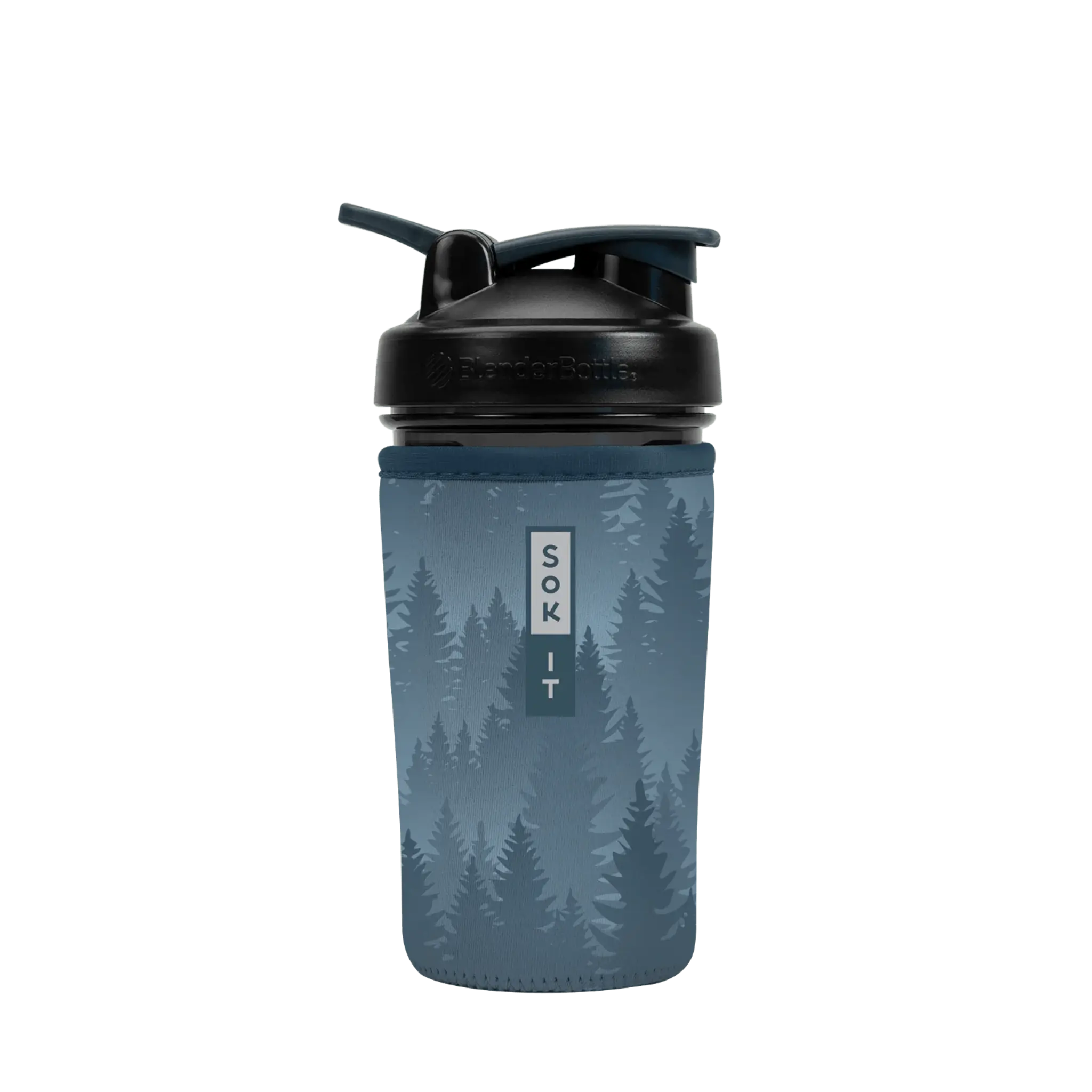 Sok-It BotlSok for Blender Style Bottle - Foggy Woods   BotlSok-Evergreen