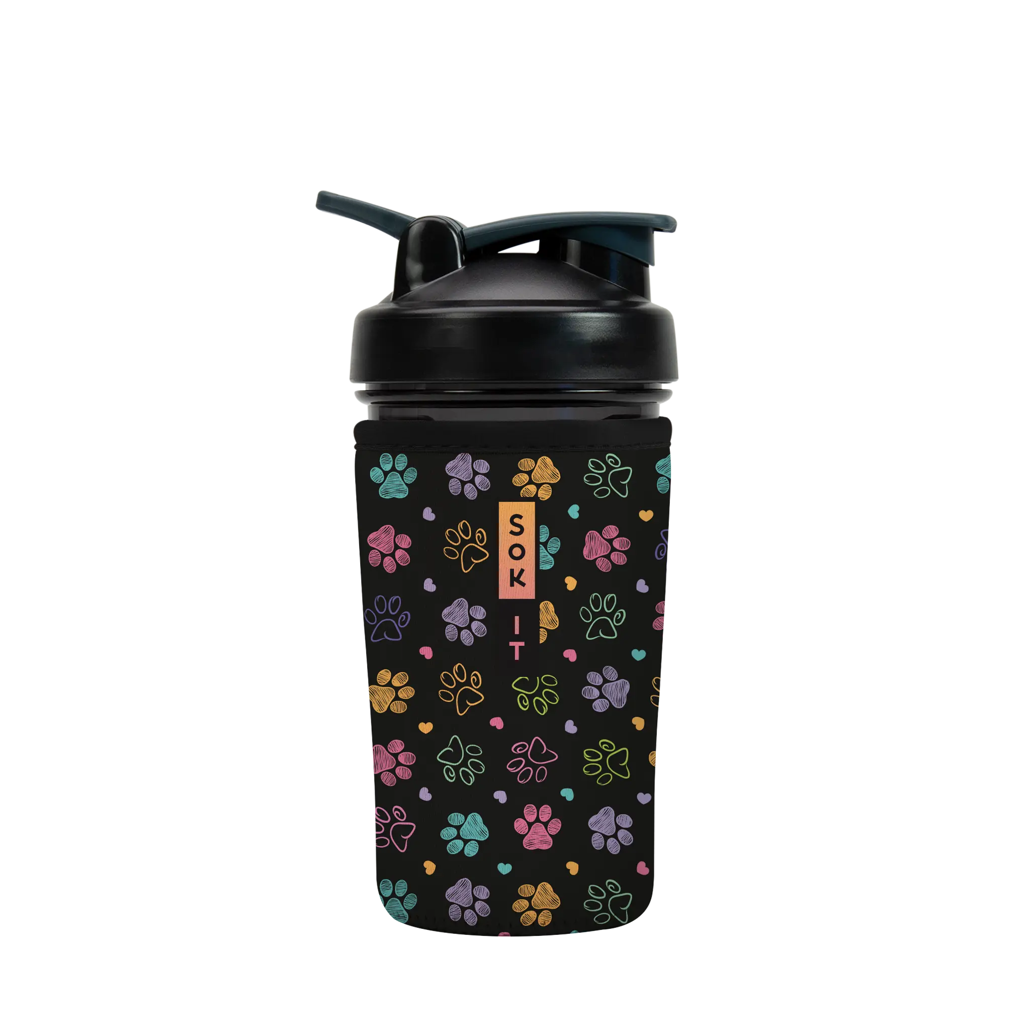 Sok-It BotlSok for Blender Style Bottle - Furry Footprints 24oz-Blender-Bottle 13.99 BotlSok-Evergreen