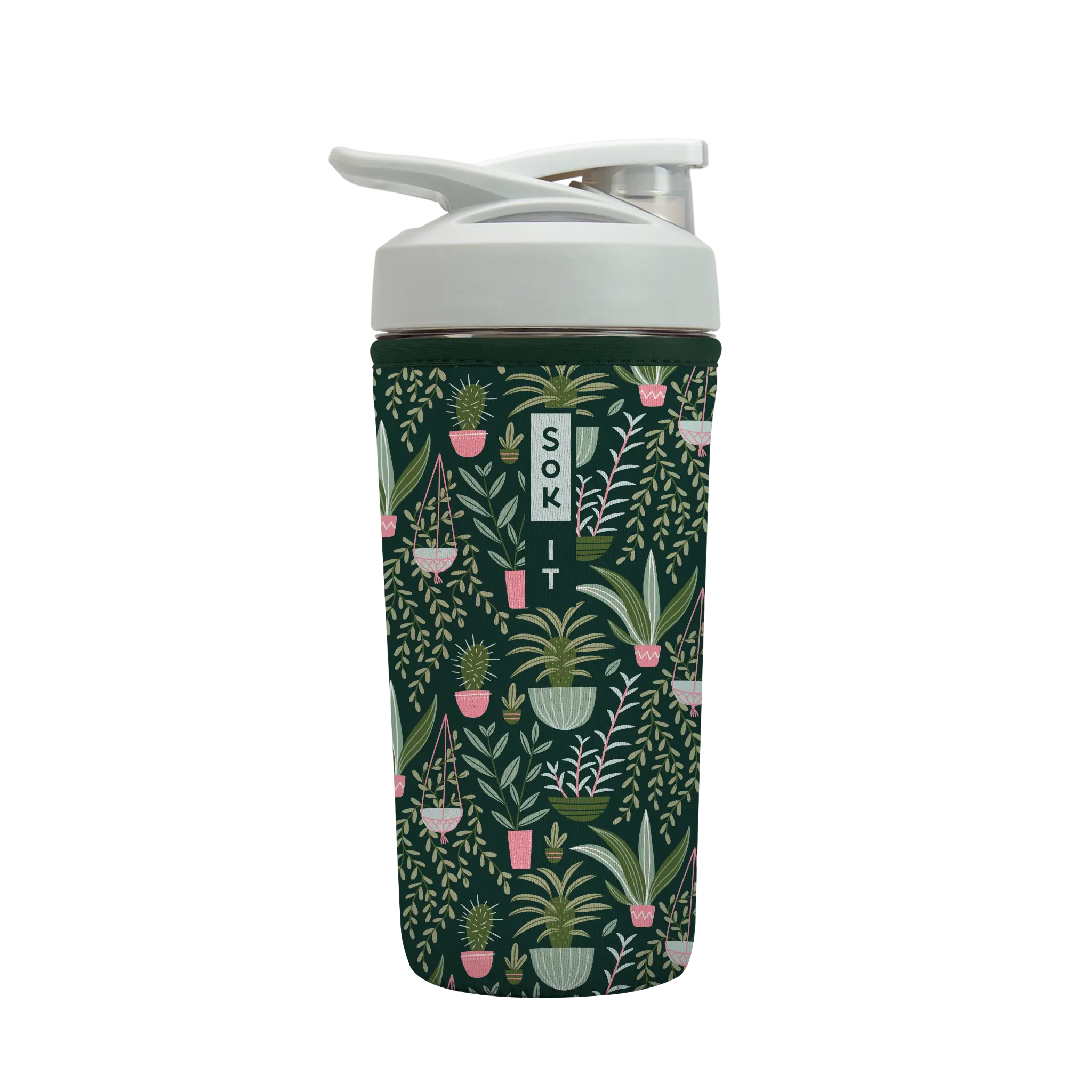 Sok-It BotlSok for Blender Style Bottle - Green Living 28oz-Blender-Bottle 14.99 BotlSok-Evergreen