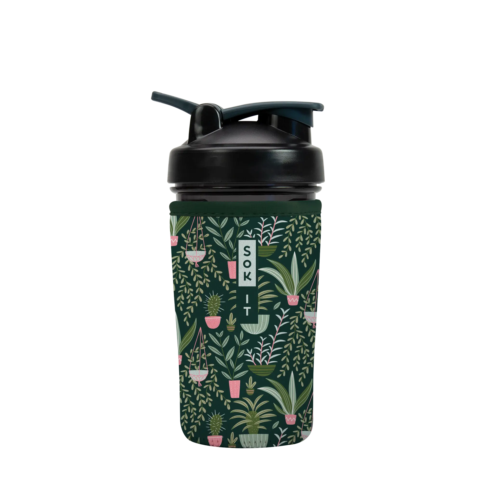 Sok-It BotlSok for Blender Style Bottle - Green Living 24oz-Blender-Bottle 12.99 BotlSok-Evergreen