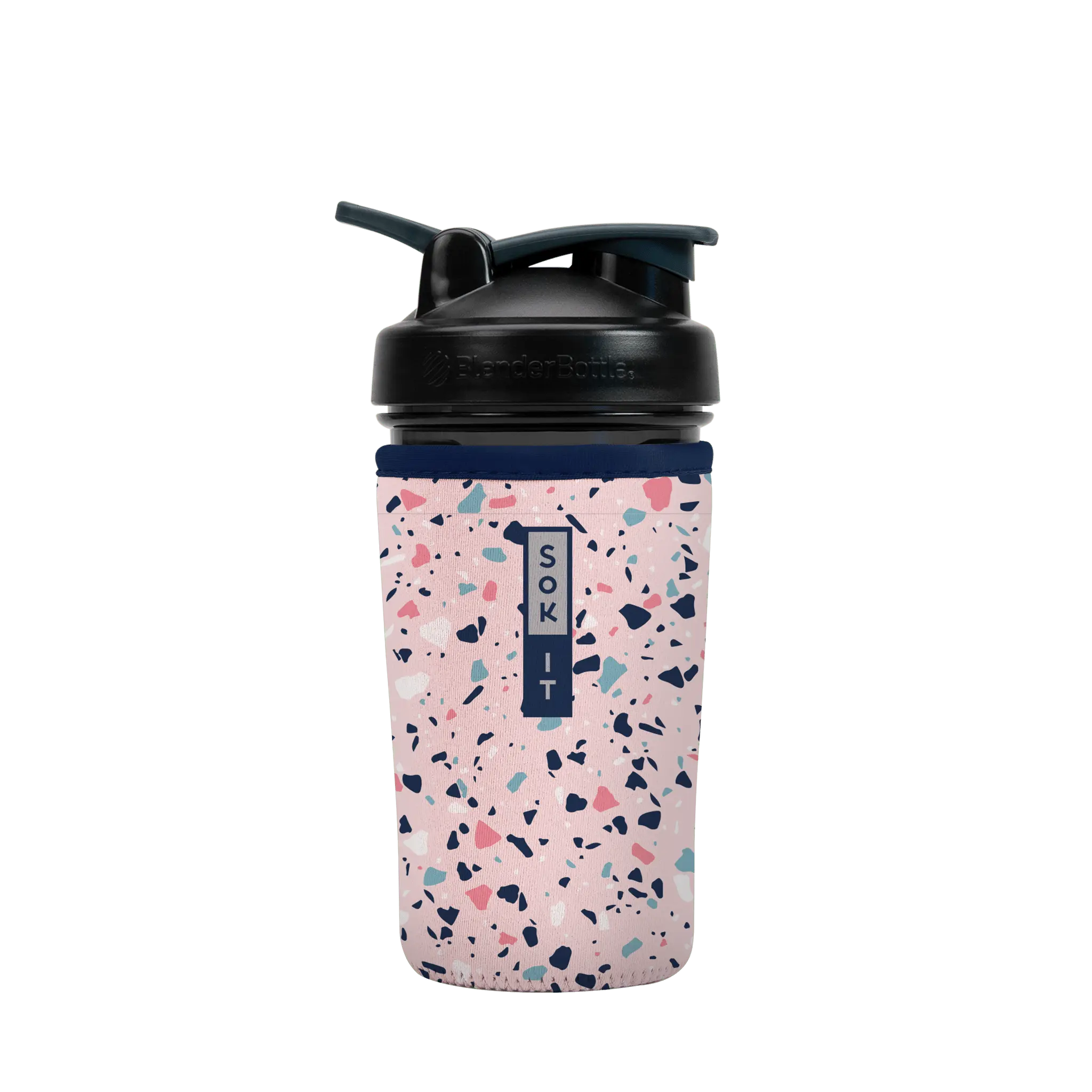 Sok-It BotlSok for Blender Style Bottle - Pink Terrazzo 24oz 12.99 BotlSok-Novelty