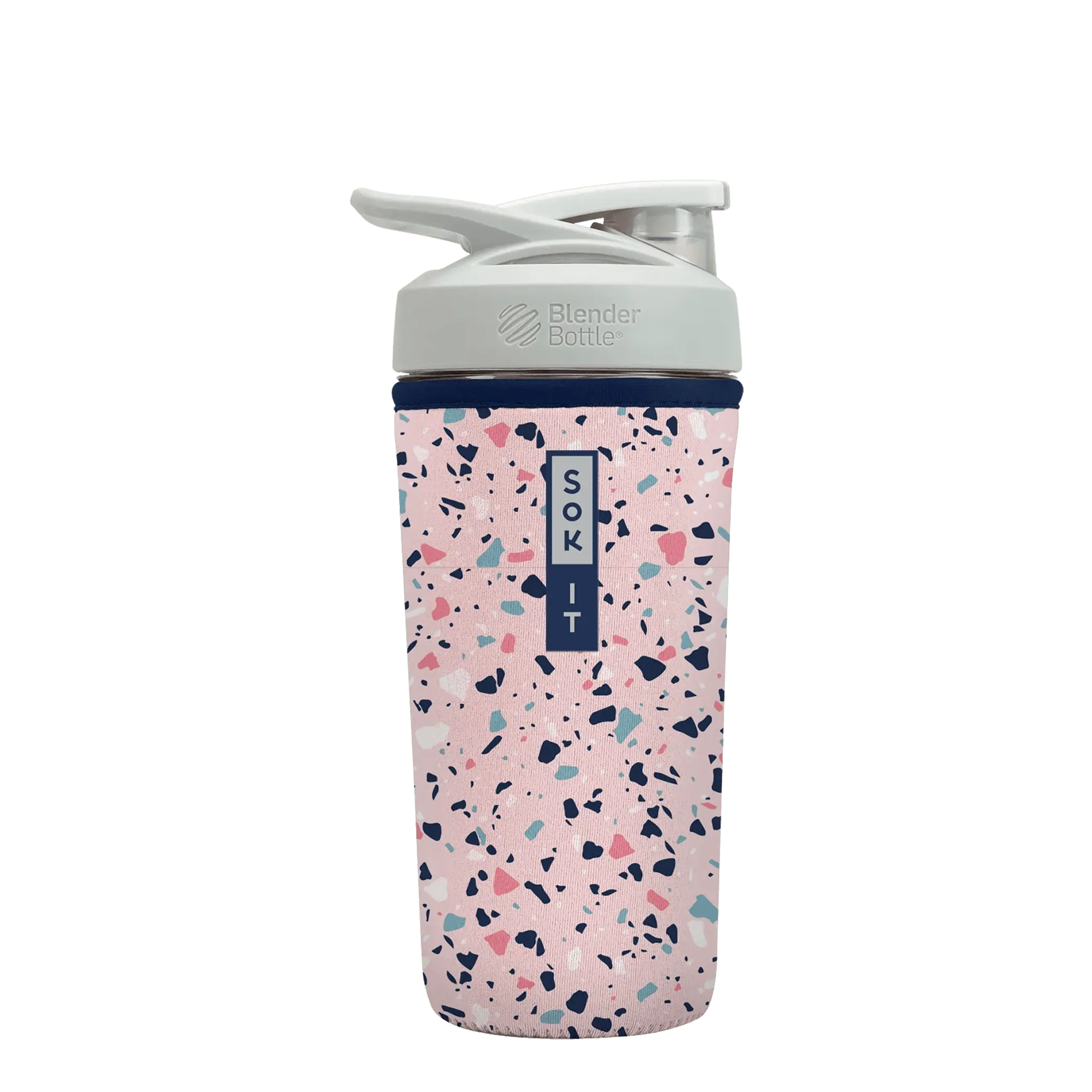 Sok-It BotlSok for Blender Style Bottle - Pink Terrazzo 28oz 14.99 BotlSok-Novelty