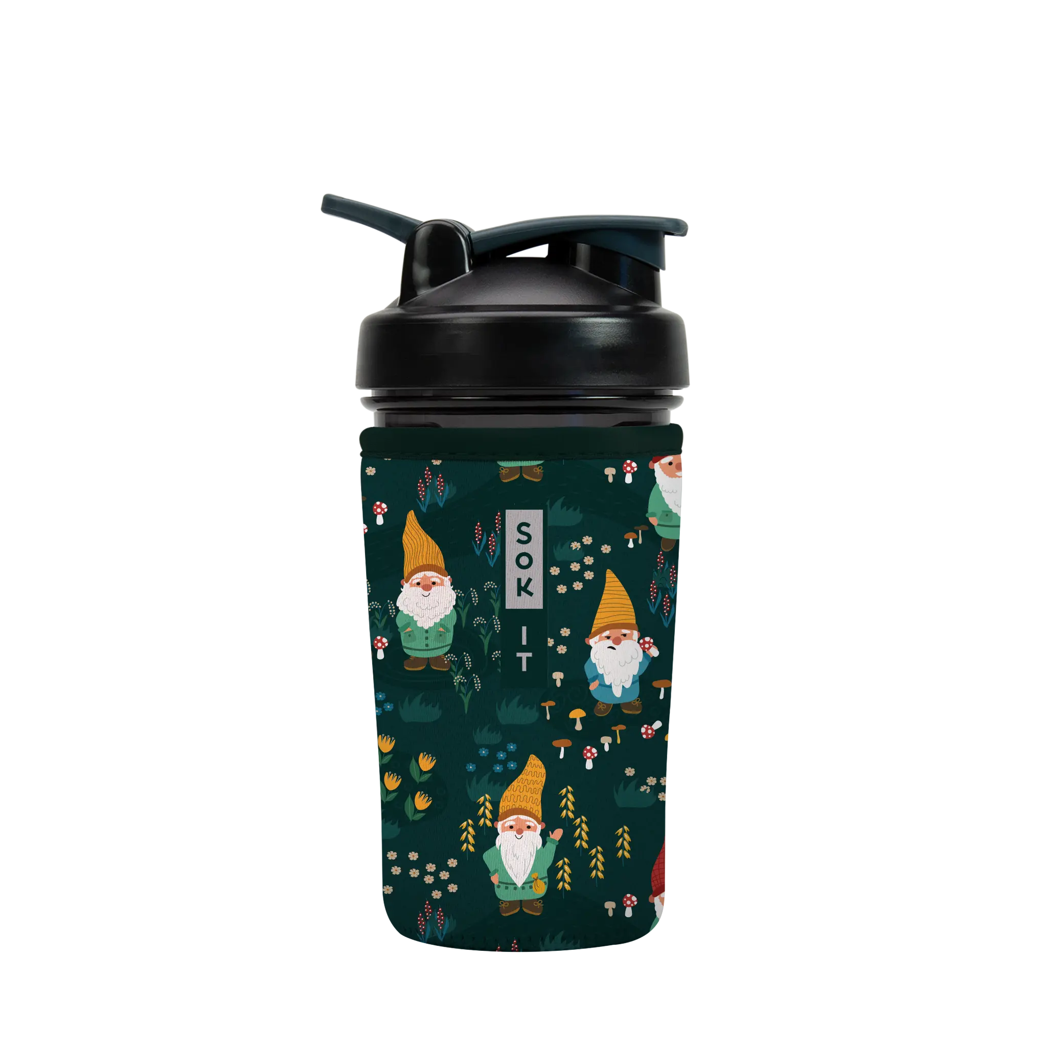 Sok-It BotlSok for Blender Style Bottle - Rollin' with my Gnomies 24oz-Blender-Bottle 12.99 BotlSok-Evergreen