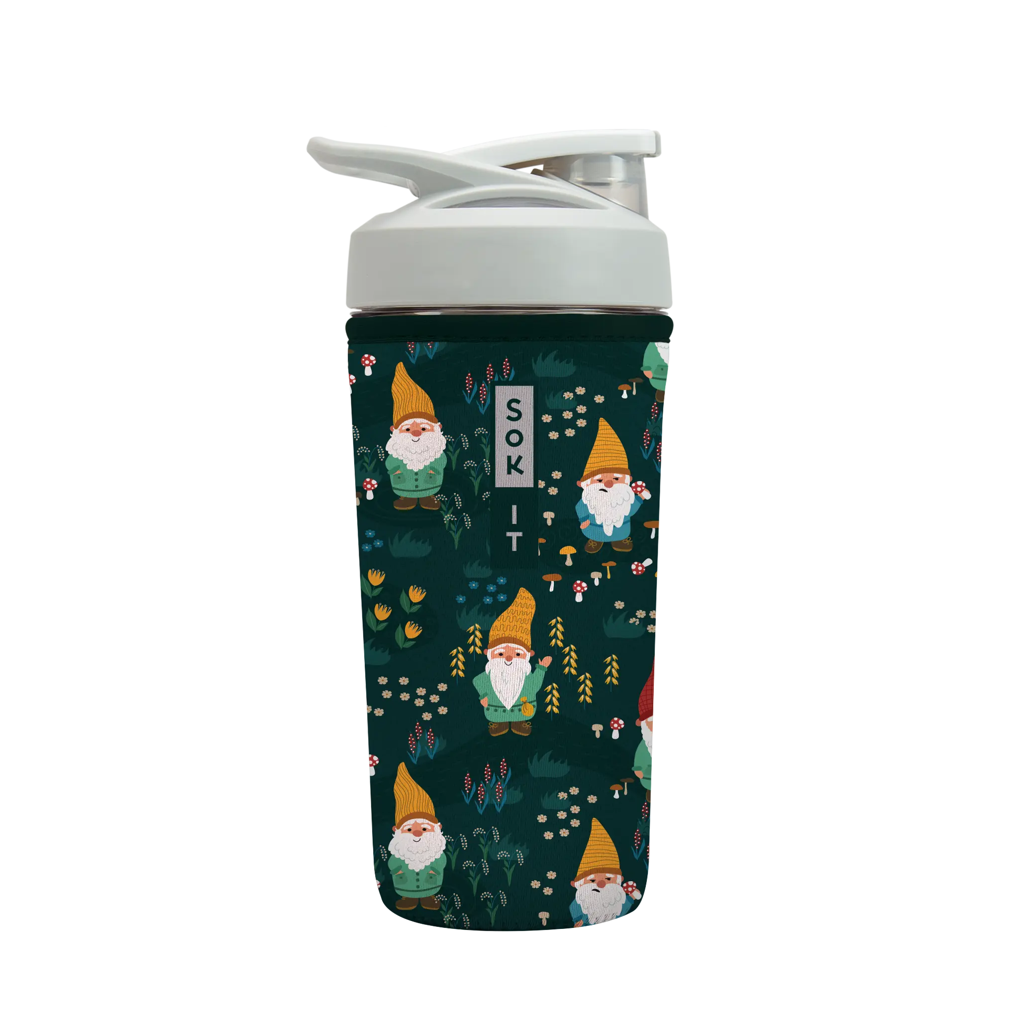 Sok-It BotlSok for Blender Style Bottle - Rollin' with my Gnomies 28oz-Blender-Bottle 14.99 BotlSok-Evergreen