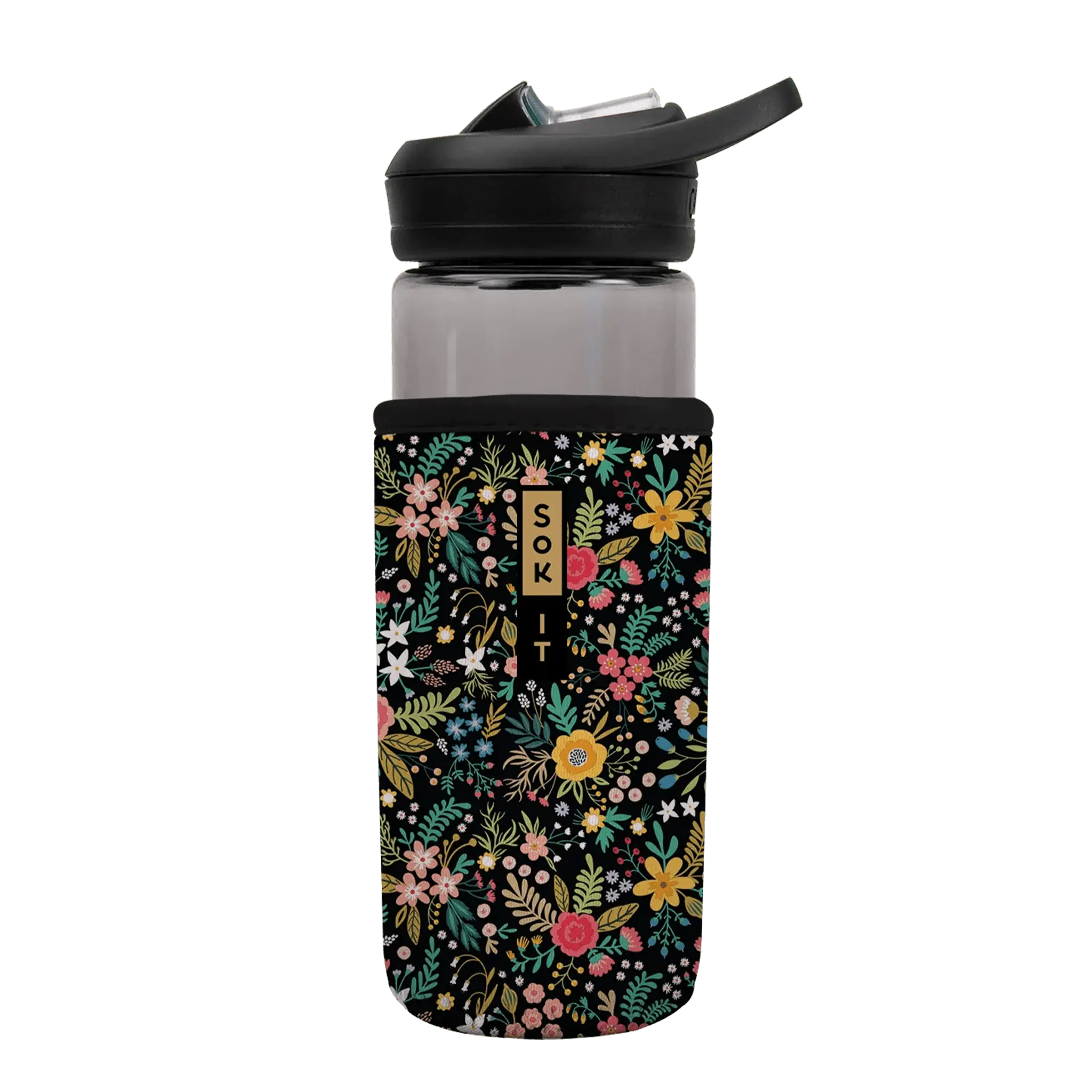 Sok-It BotlSok for CamelBak Style Bottles - Black English Garden Picnic 16oz 11.99 BotlSok-FW Floral