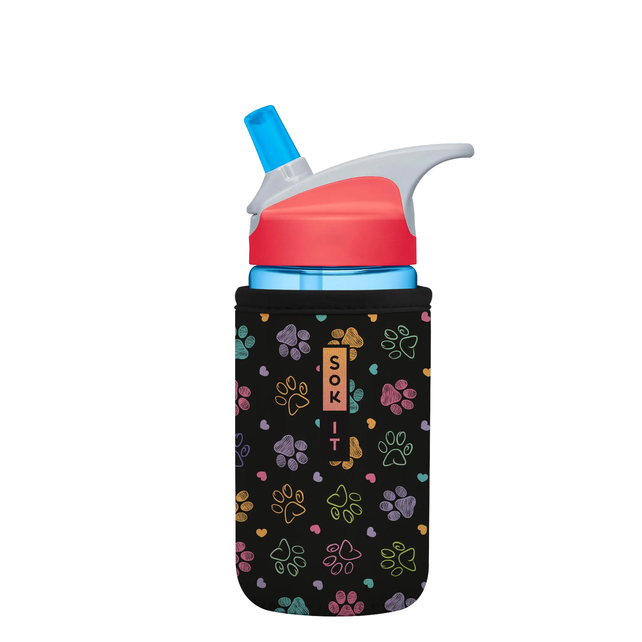 Sok-It BotlSok for CamelBak Style Bottles - Furry Footprints 12oz-CamelBak-Style-Bottle 10.99 BotlSok-Evergreen