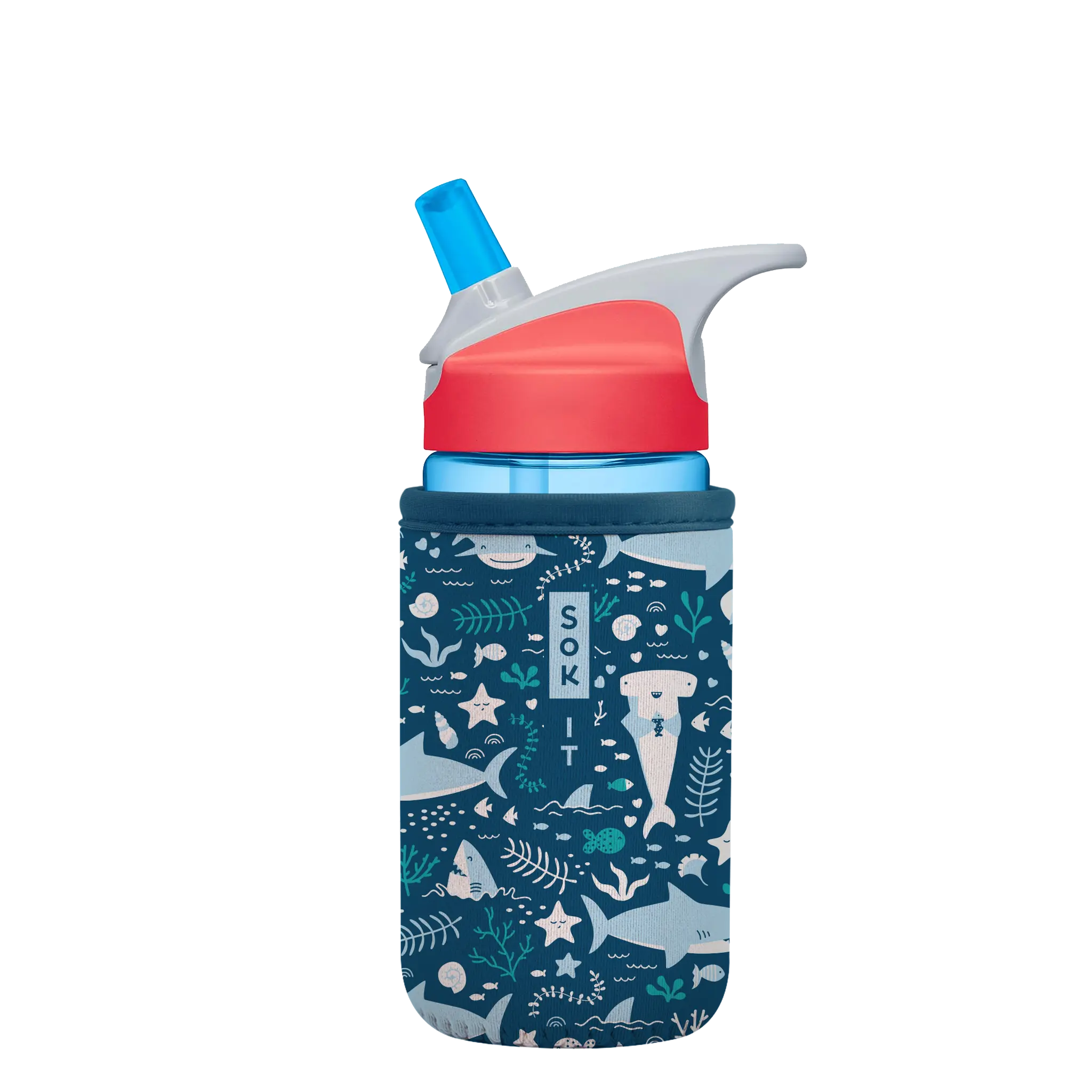 Sok-It BotlSok for CamelBak Style Bottles - Happy Sharks 12oz-CamelBak-Style-Bottle 9.99 BotlSok-Summer Holiday