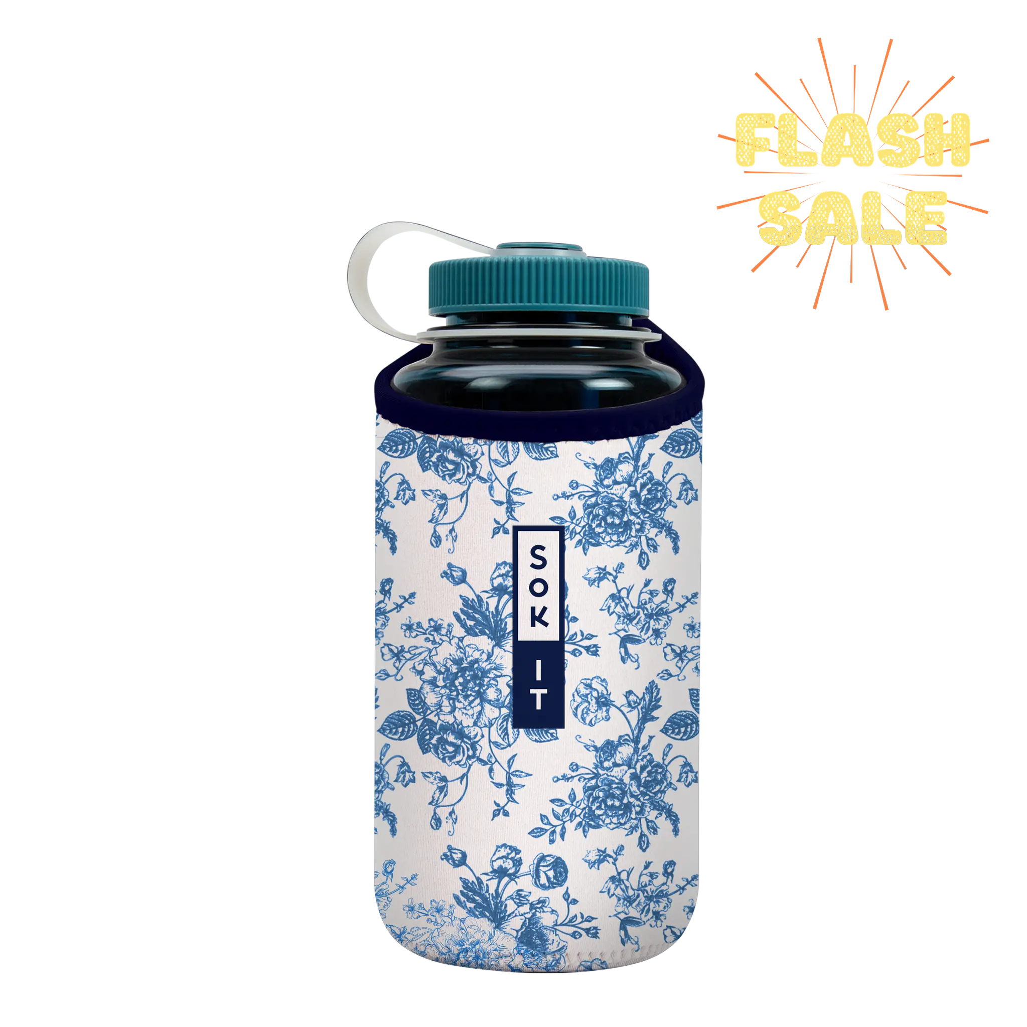 Sok-It BotlSok for Nalgene Style Bottle - Like Fine China   BotlSok-Spring Holiday