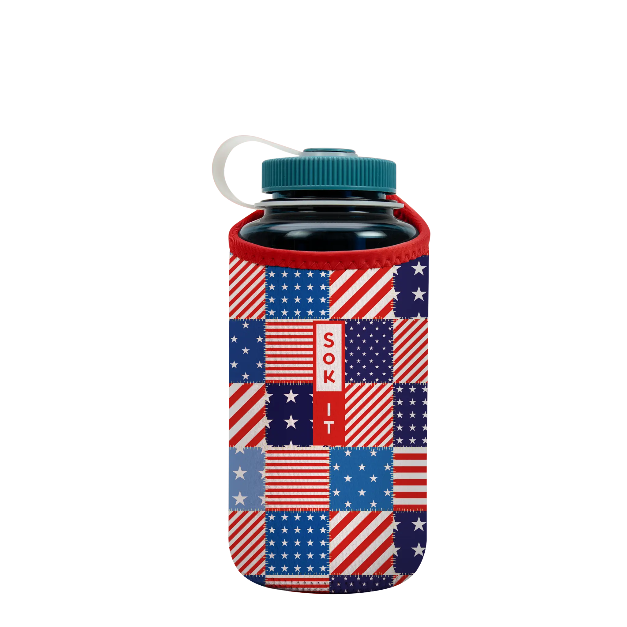 Sok-It BotlSok for Nalgene Style Bottle- Patriotic Patchwork   BotlSok-Summer Holiday