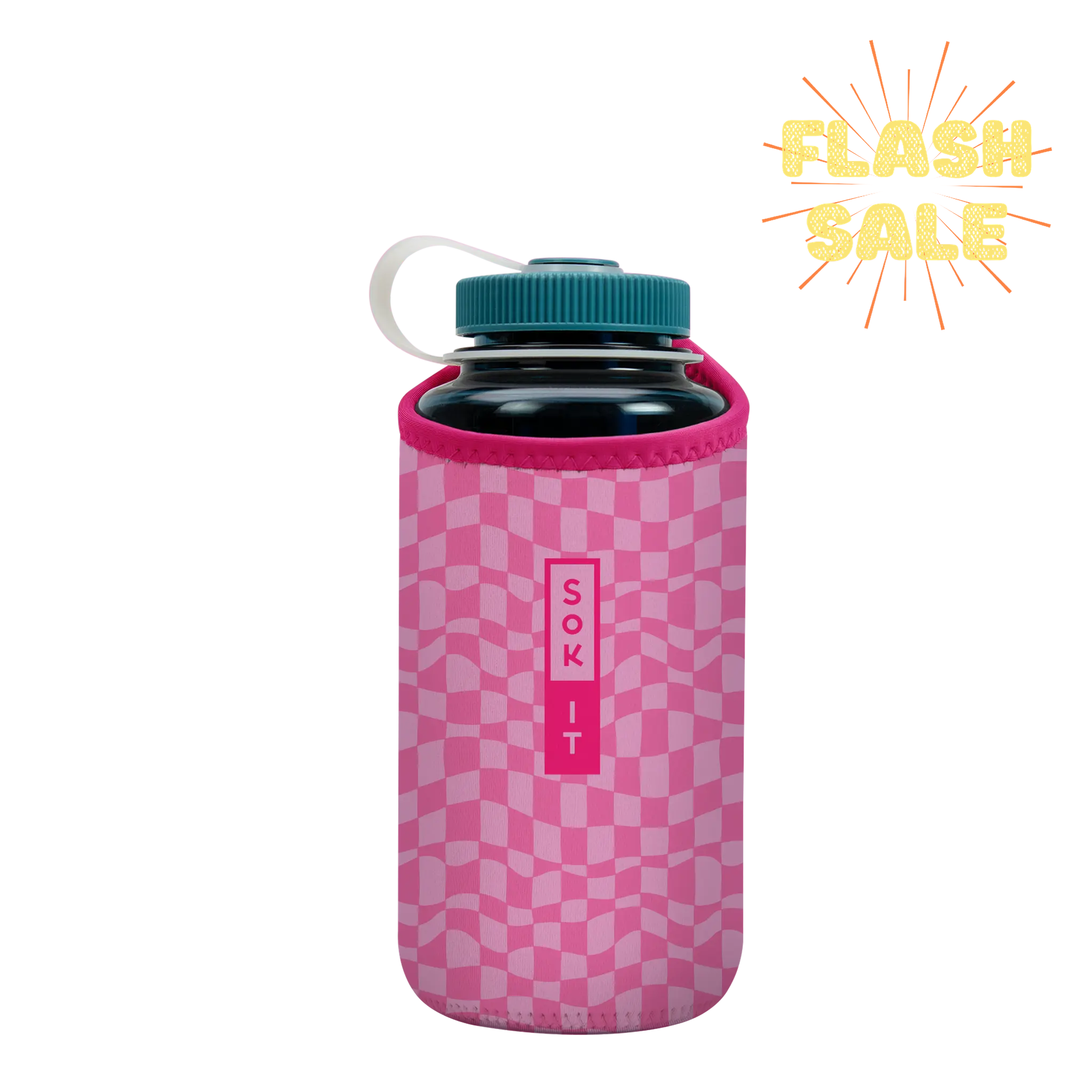 Sok-It BotlSok for Nalgene Style Bottle - Pink Grand Prix   BotlSok-Evergreen