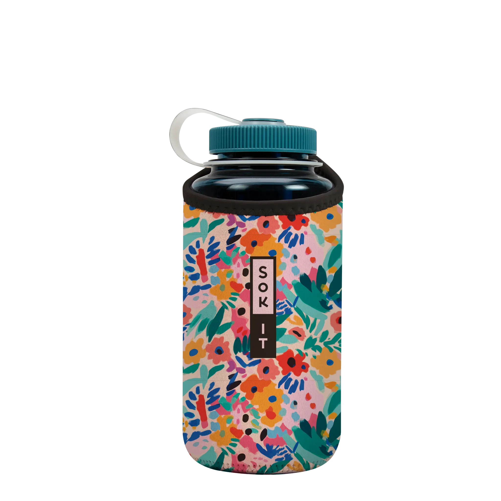 Sok-It BotlSok for Nalgene Style Bottles - Abstract Floral 32oz-Nalgene-Bottle 15.99 BotlSok-Evergreen