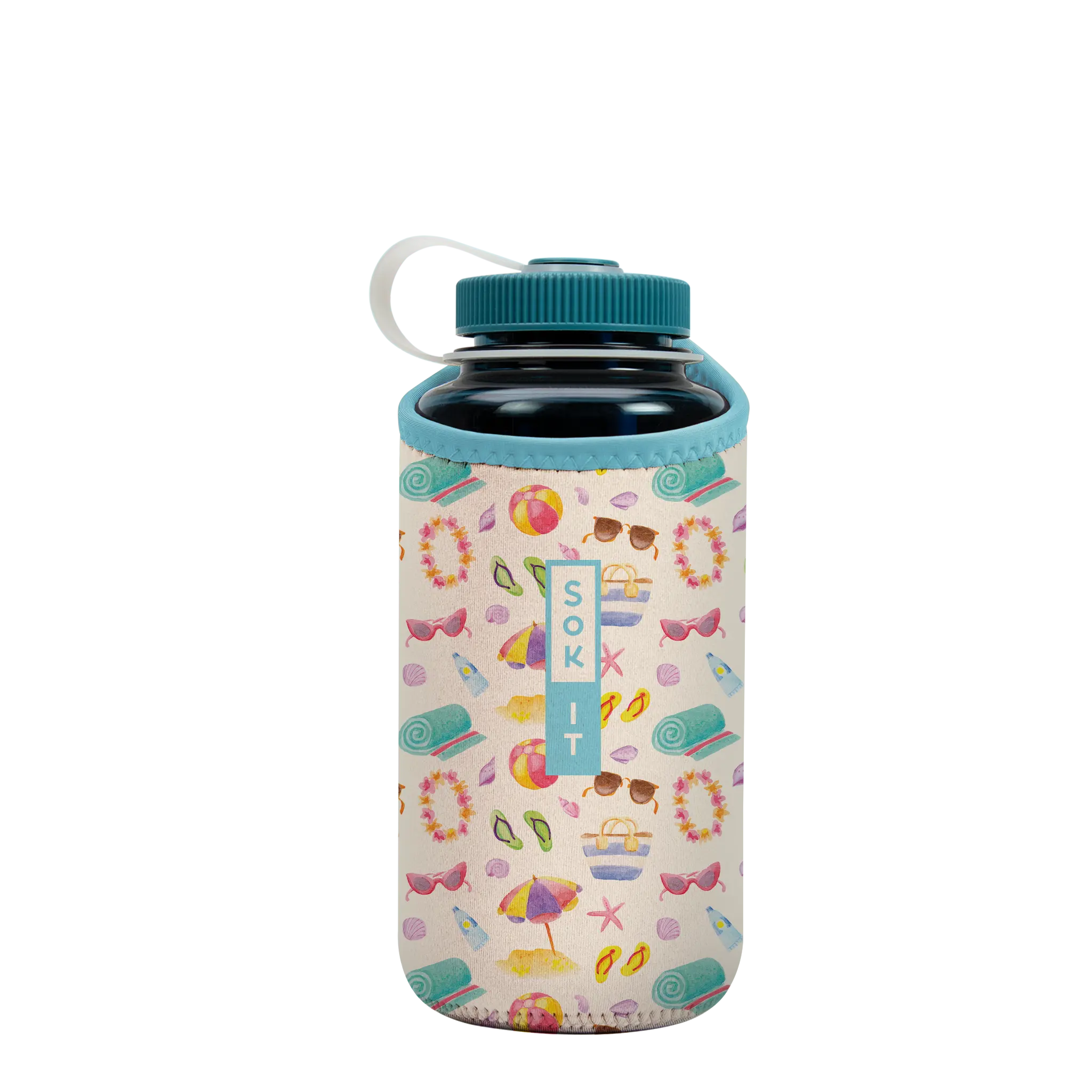 Sok-It BotlSok for Nalgene Style Bottles - Beach Life   BotlSok-Summer Holiday