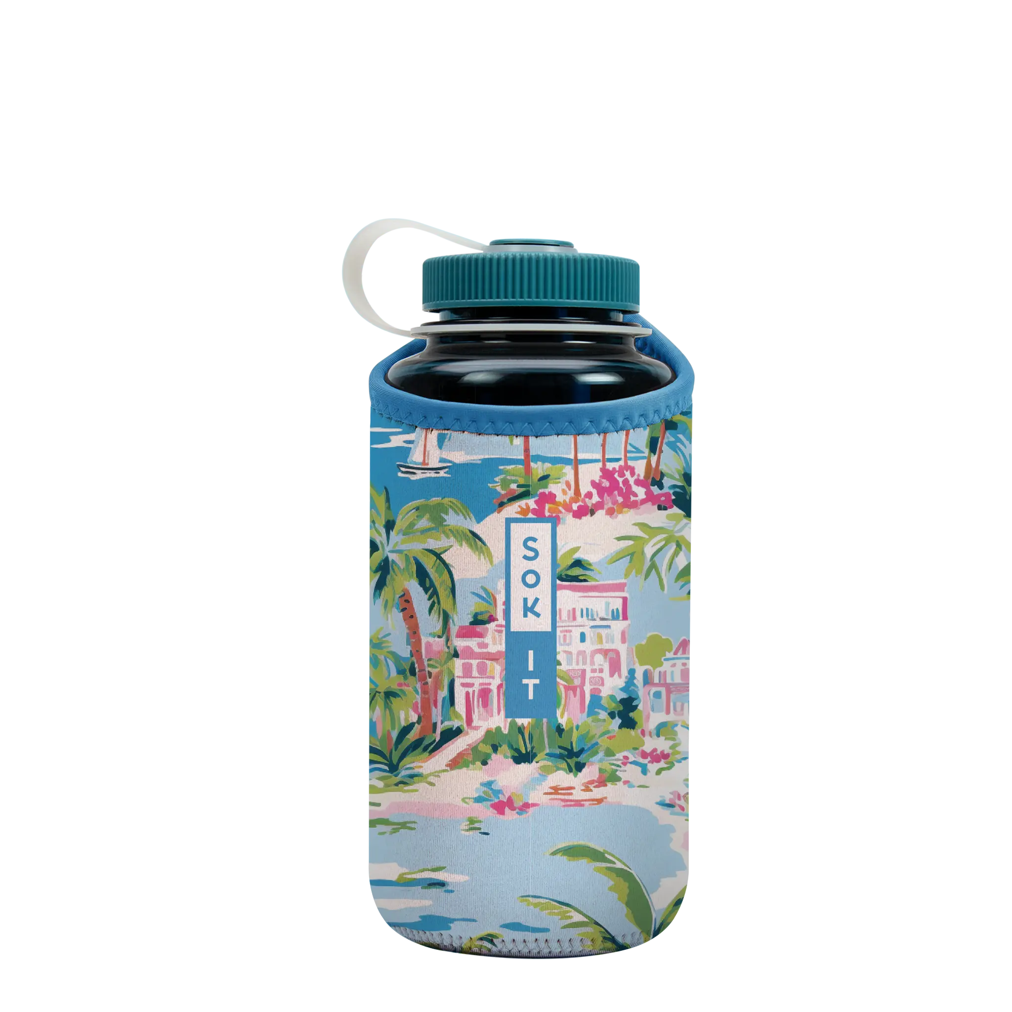 Sok-It BotlSok for Nalgene Style Bottles - Beachside Bliss   BotlSok-Summer Holiday