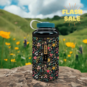 Sok-It BotlSok for Nalgene Style Bottles - Black English Garden Picnic   BotlSok-FW Floral