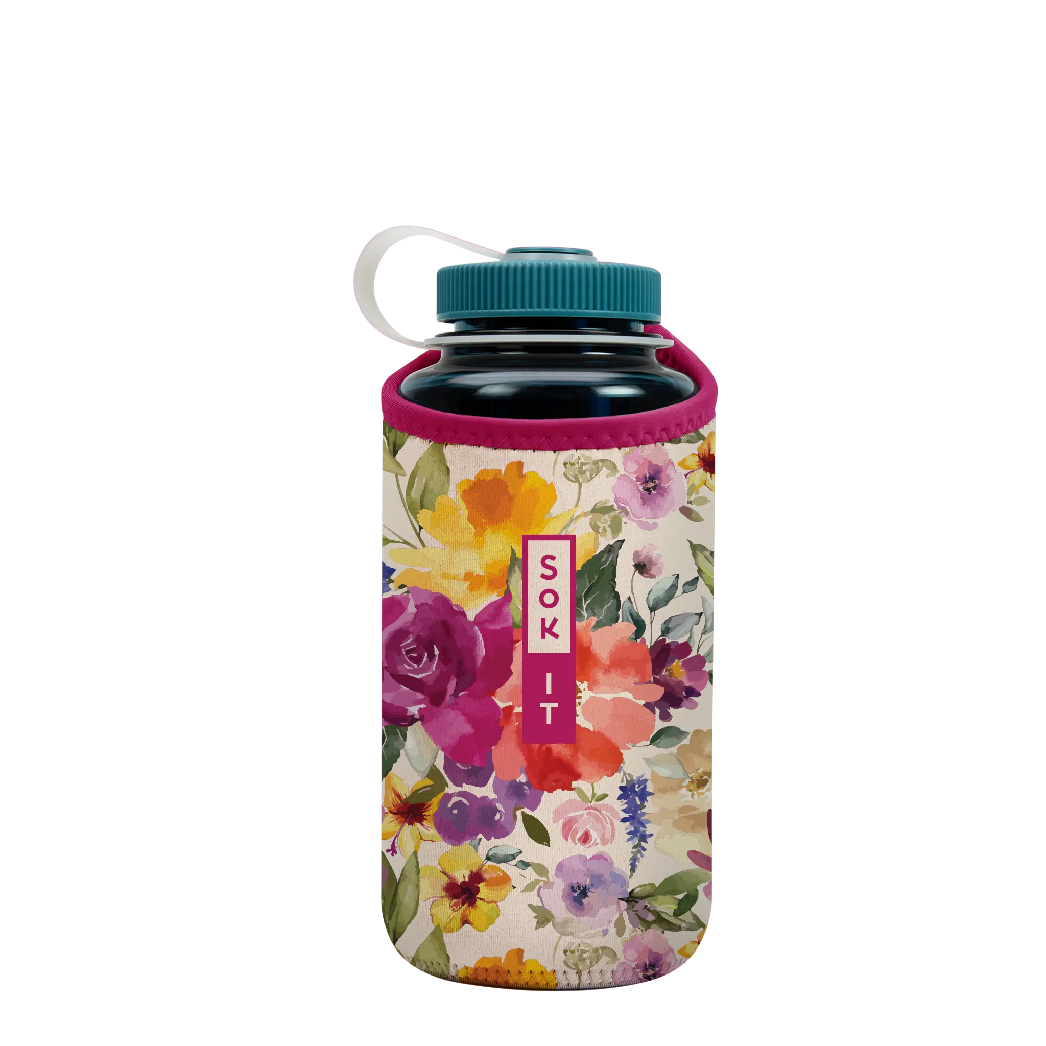 Sok-It BotlSok for Nalgene Style Bottles - Blooming Bright   BotlSok-Evergreen
