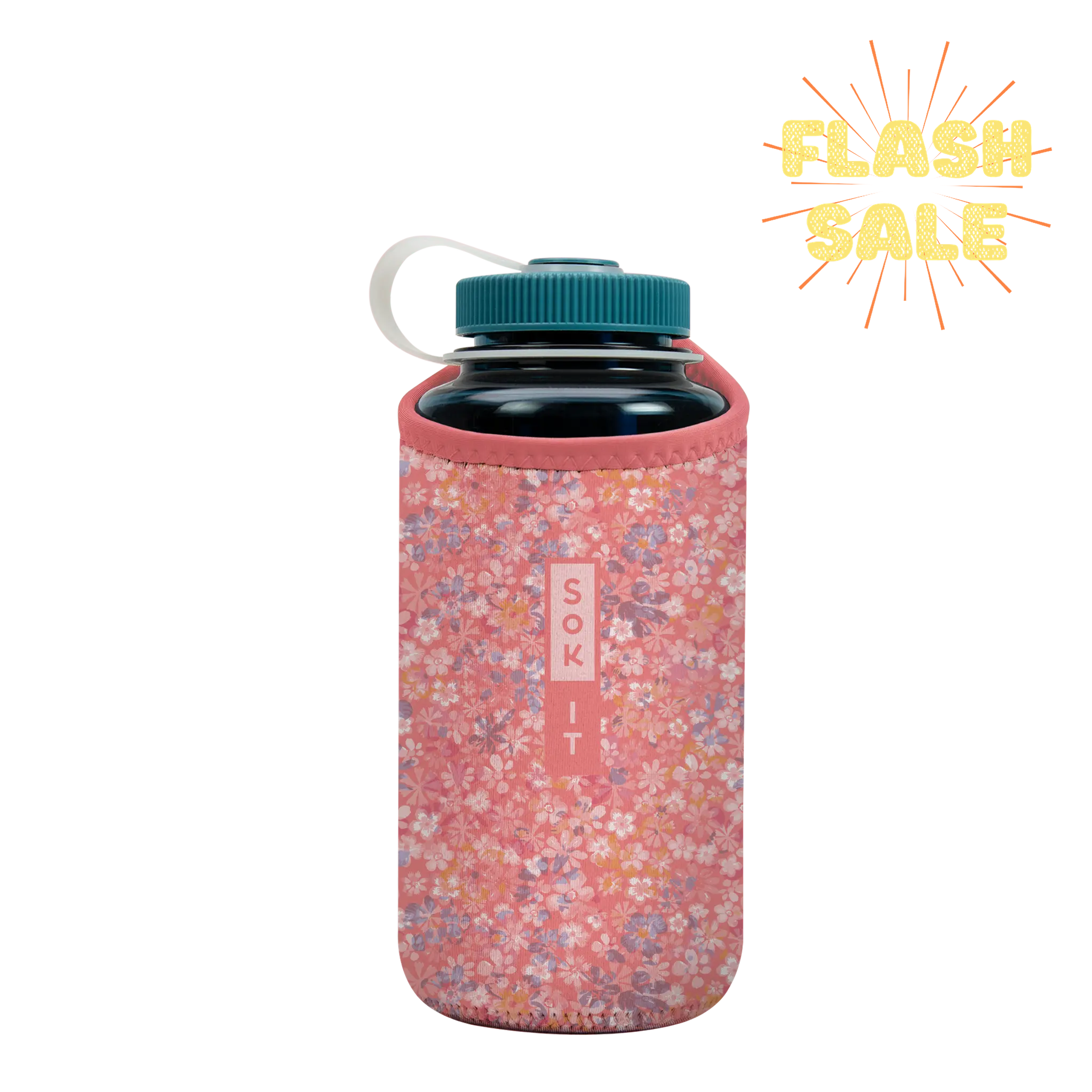 Sok-It BotlSok for Nalgene Style Bottles - Blushing Blooms   BotlSok-Spring Holiday