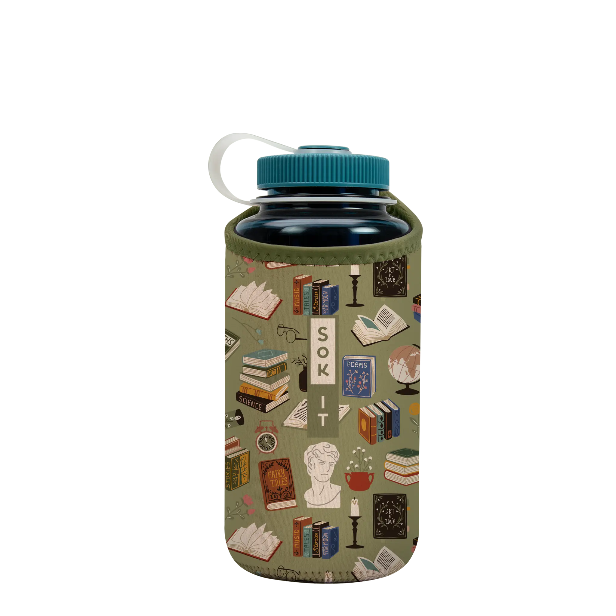 Sok-It BotlSok for Nalgene Style Bottles - Book Club   BotlSok-Evergreen