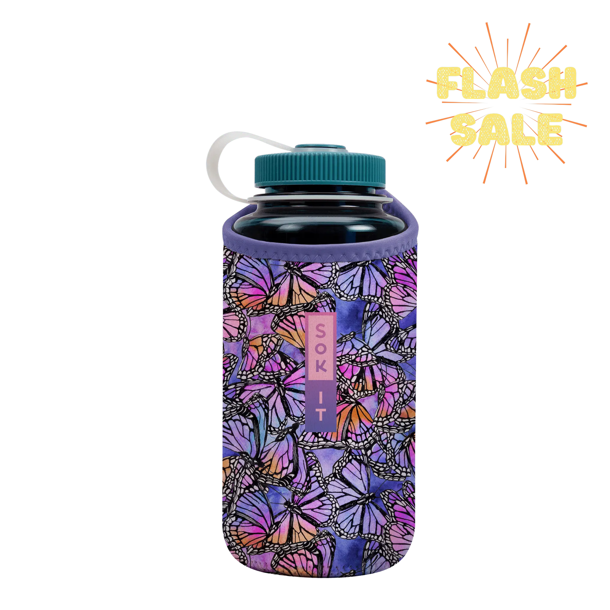 Sok-It BotlSok for Nalgene Style Bottles - Butterfly Galaxy   BotlSok-Animals