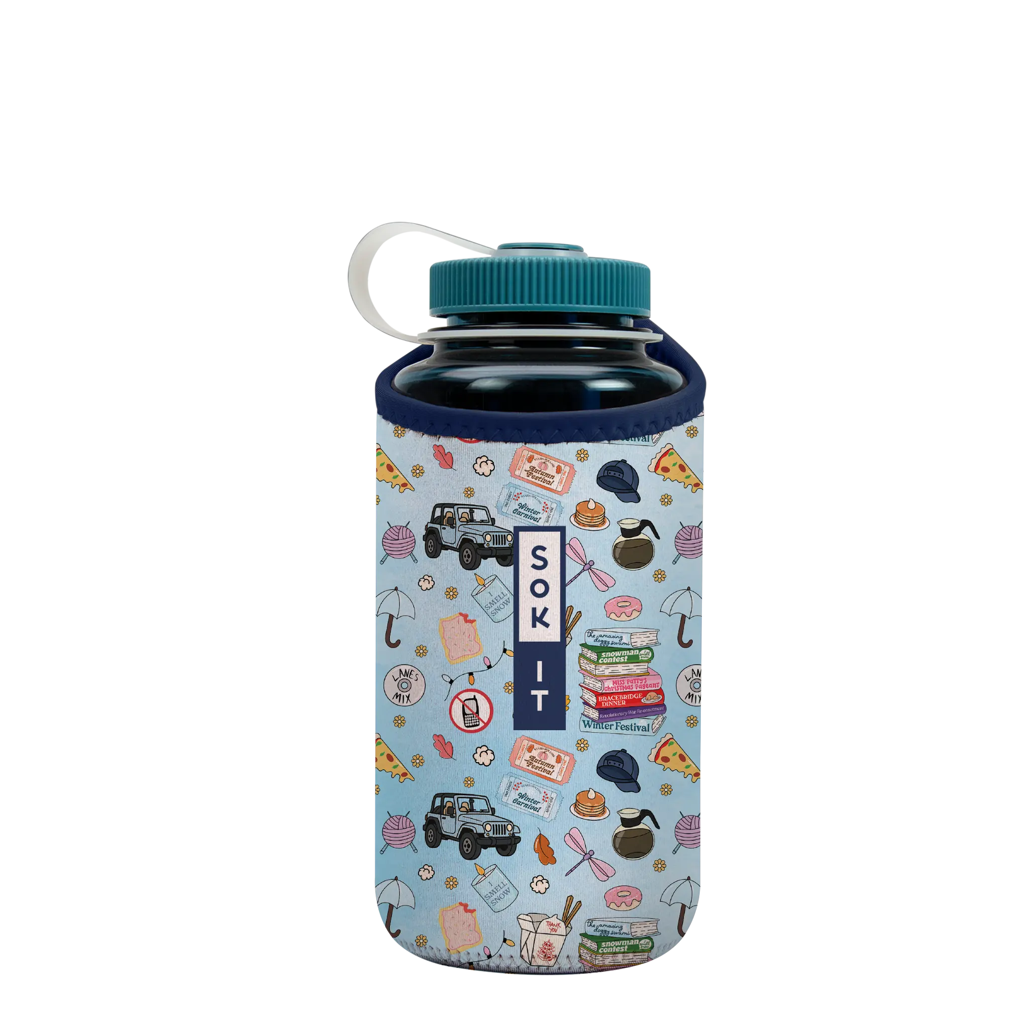 Sok-It BotlSok for Nalgene Style Bottles - Fast Talker   BotlSok-Evergreen