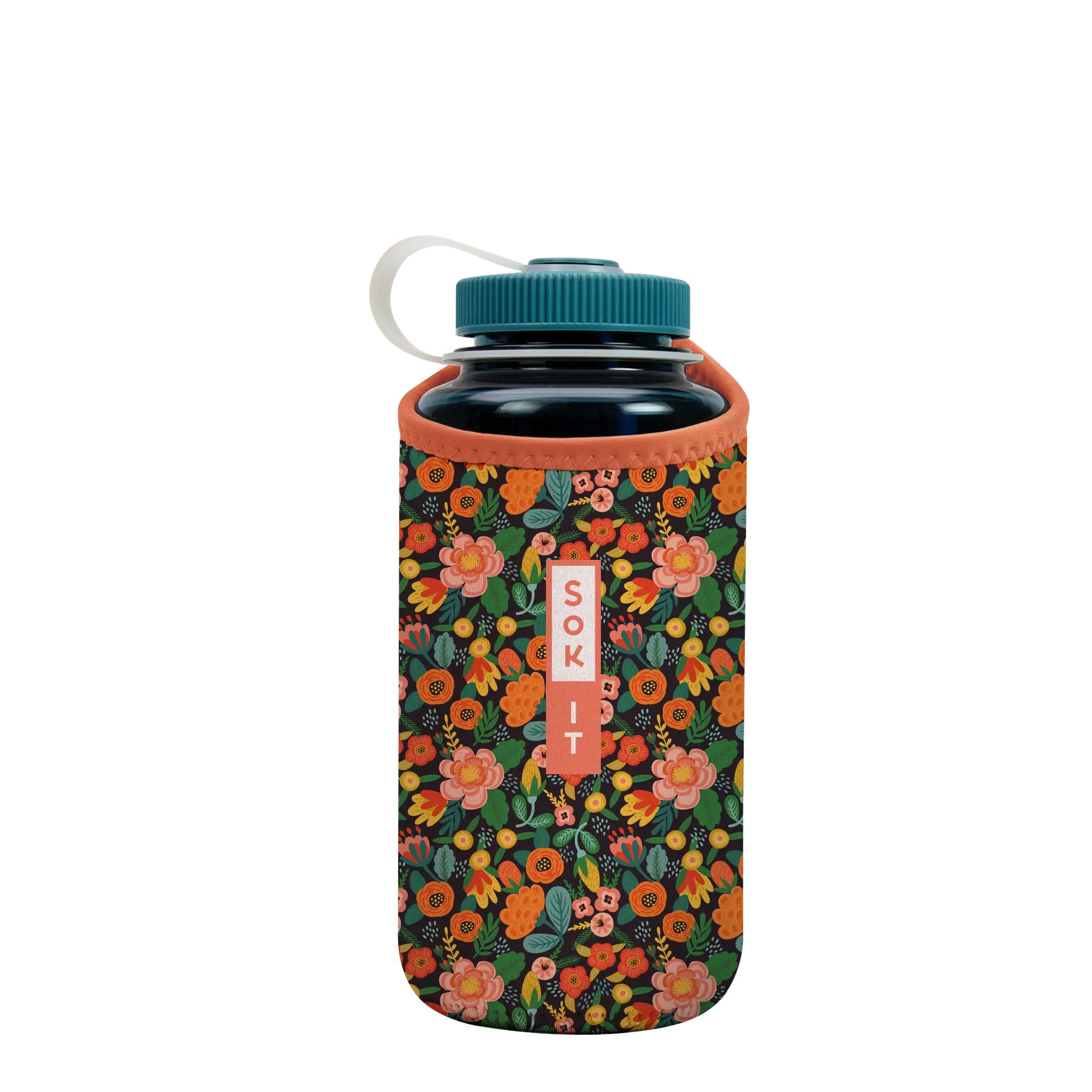 Sok-It BotlSok for Nalgene Style Bottles - Floral Affair   BotlSok-Evergreen