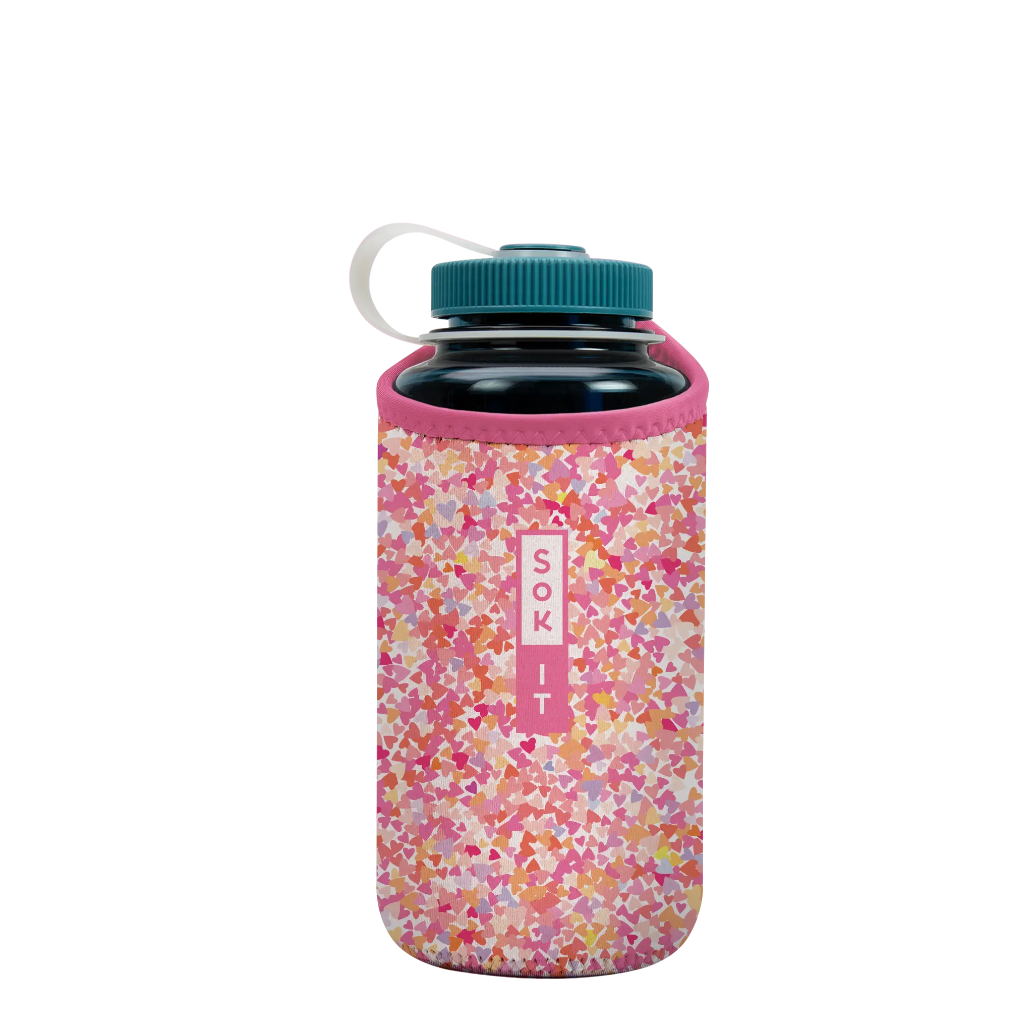 Sok-It BotlSok for Nalgene Style Bottles - Floral Hearts   BotlSok-Spring Holiday