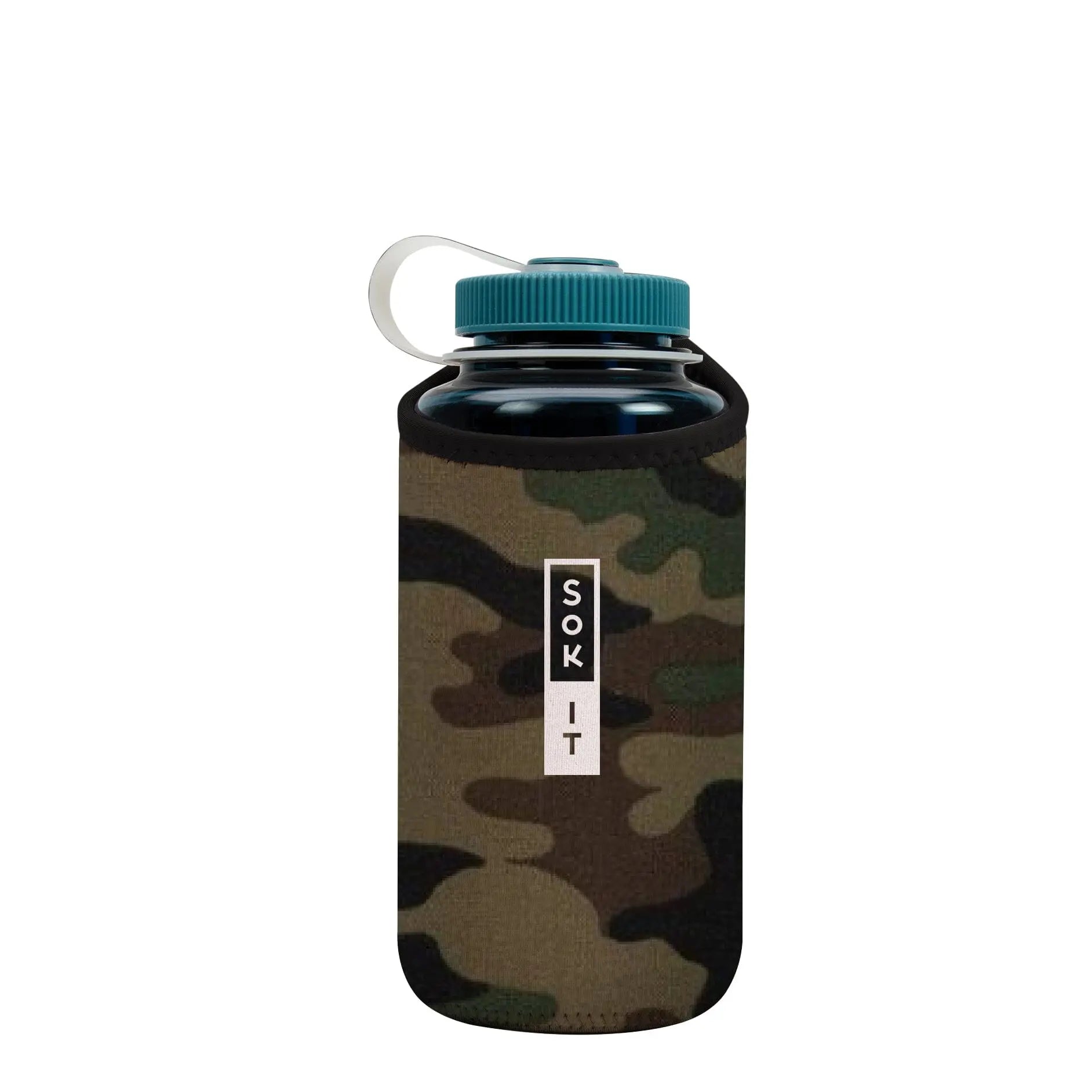 Sok-It BotlSok for Nalgene Style Bottles - Green Camo   BotlSok-Camo