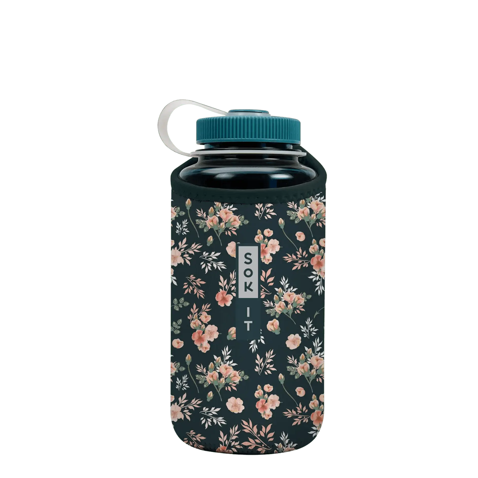 Sok-It BotlSok for Nalgene Style Bottles - Grey Rose   BotlSok-FW Floral