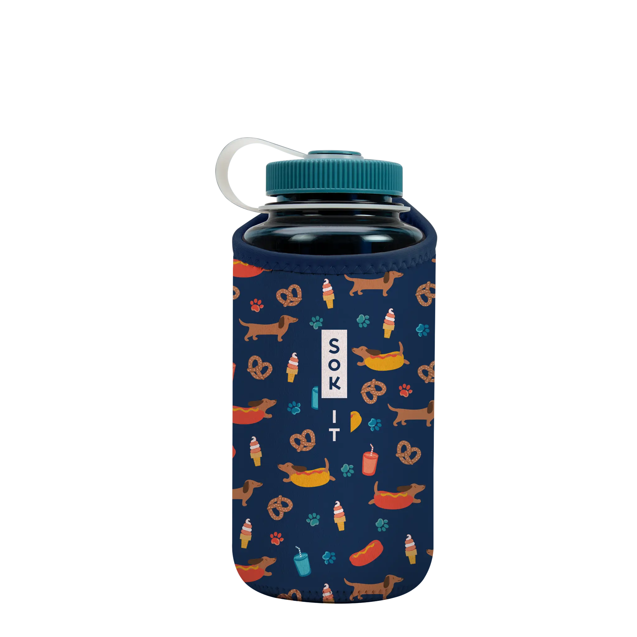 Sok-It BotlSok for Nalgene Style Bottles - Hot Dawgs   BotlSok-Summer Holiday