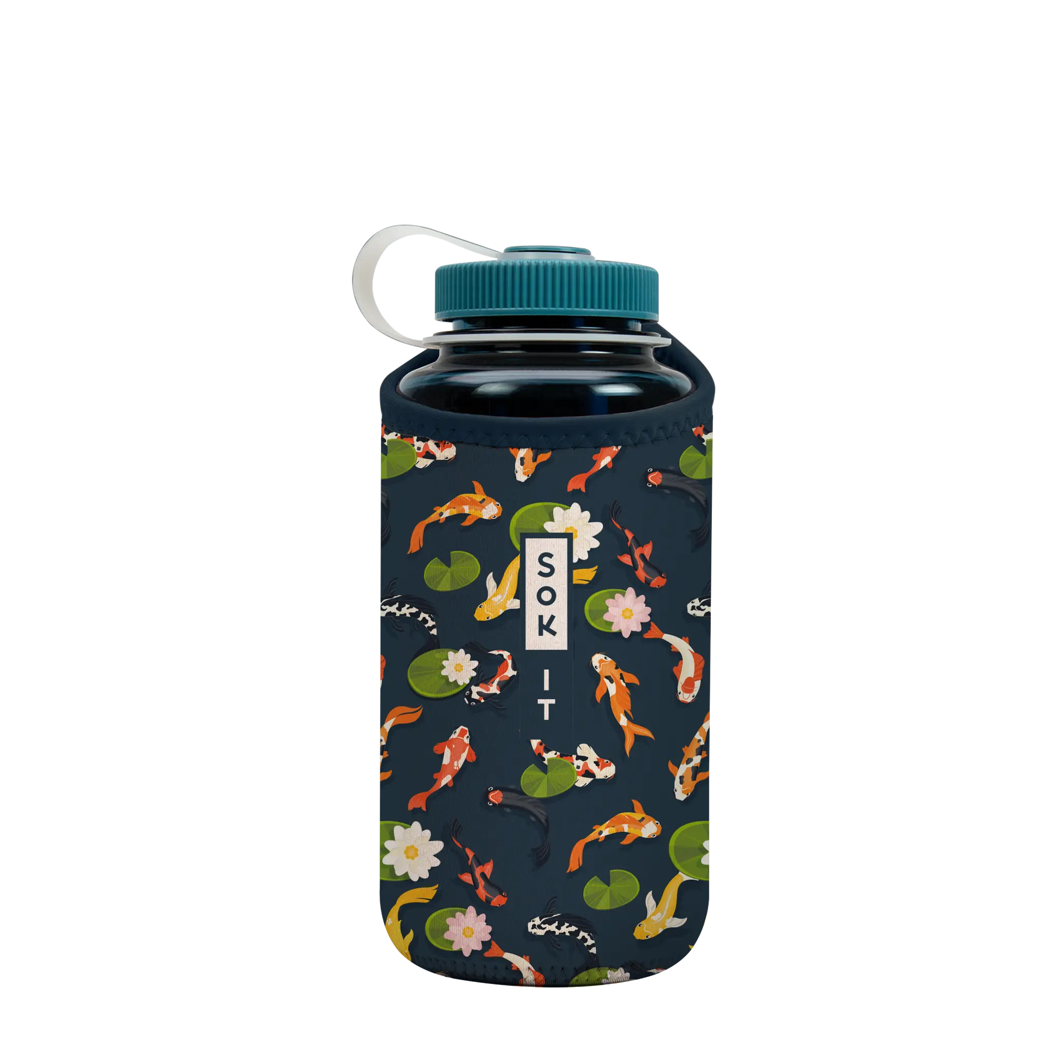 Sok-It BotlSok for Nalgene Style Bottles - Koi Garden   BotlSok-Evergreen