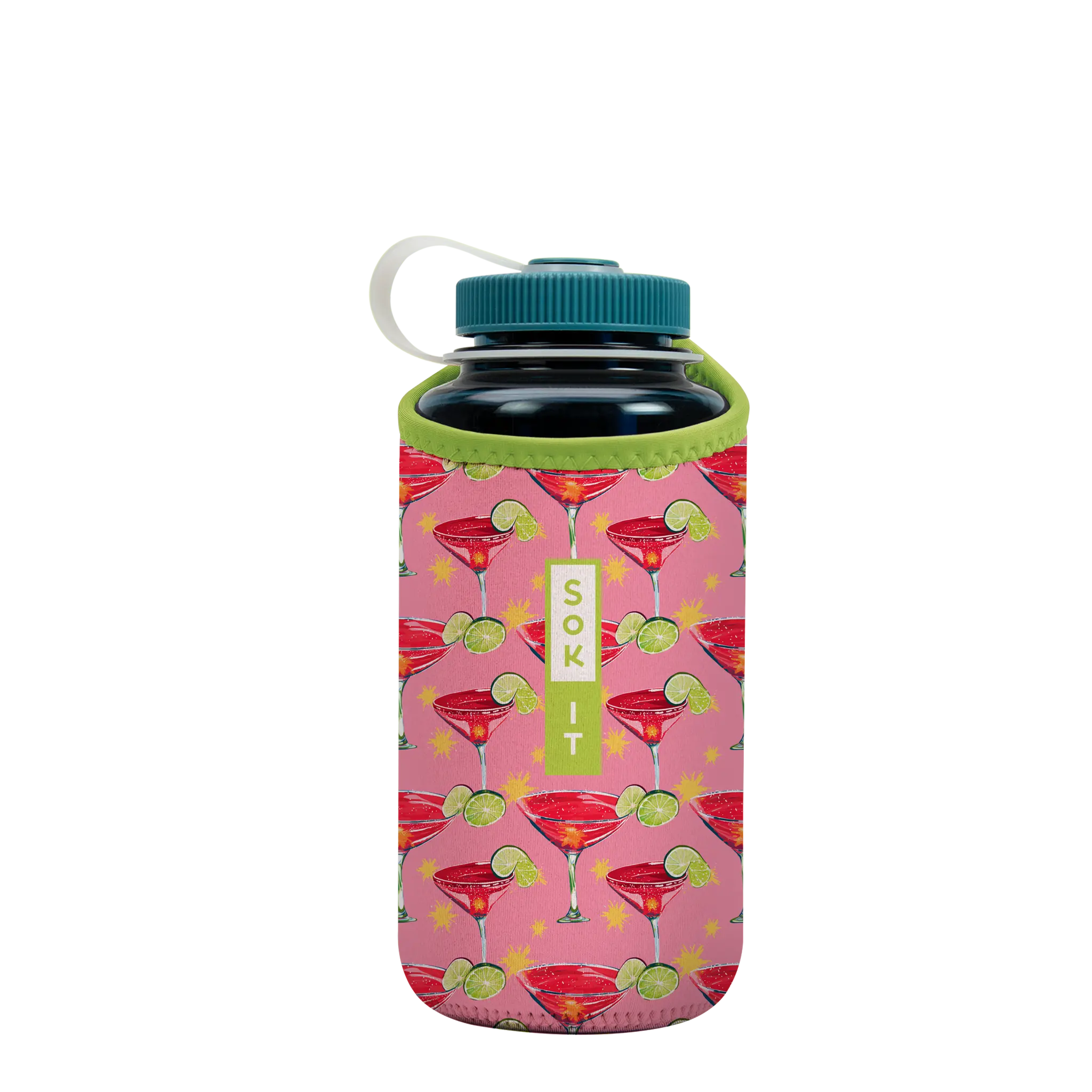 Sok-It BotlSok for Nalgene Style Bottles - Lime After Lime   BotlSok-Evergreen