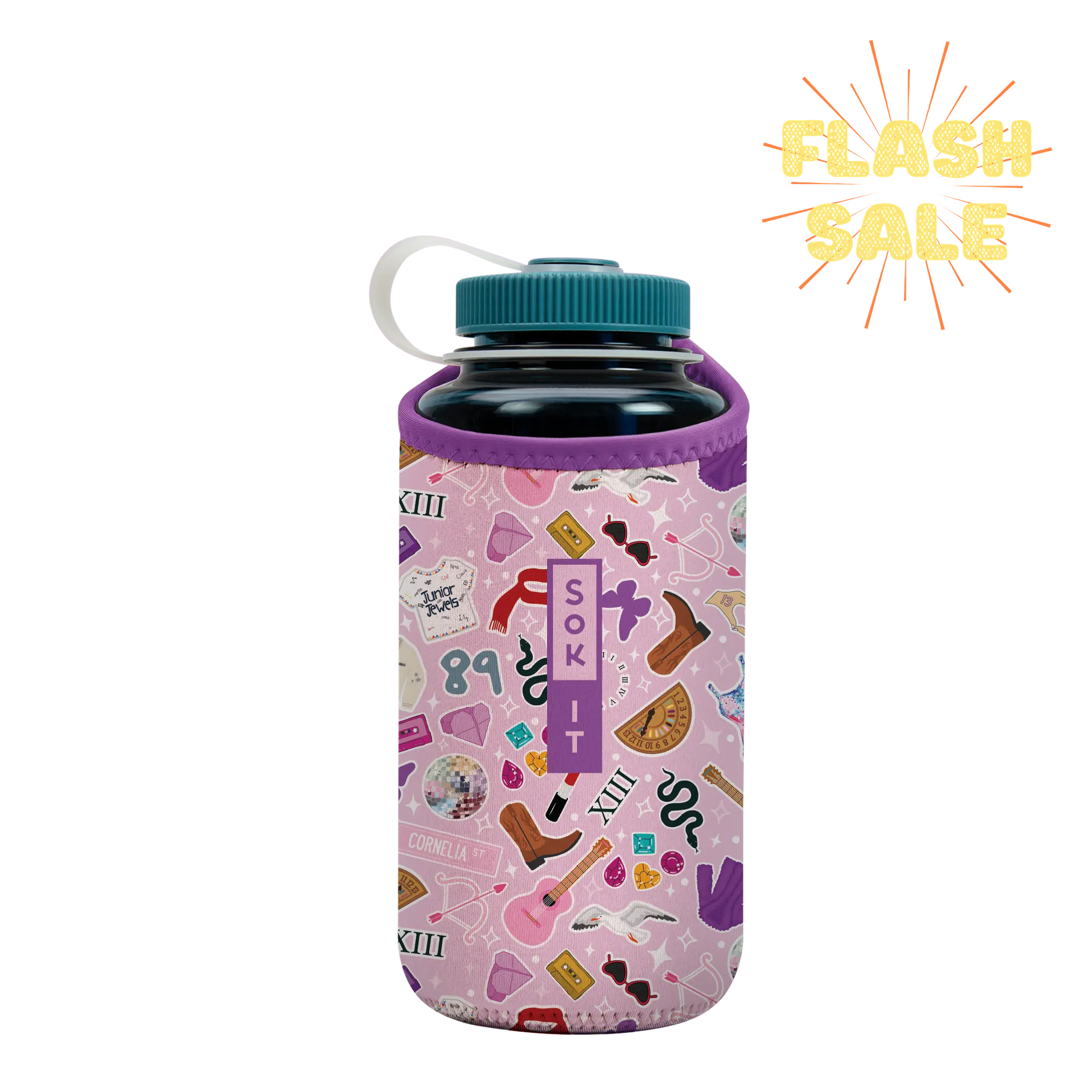 Sok-It BotlSok for Nalgene Style Bottles - On Tour   BotlSok-Evergreen