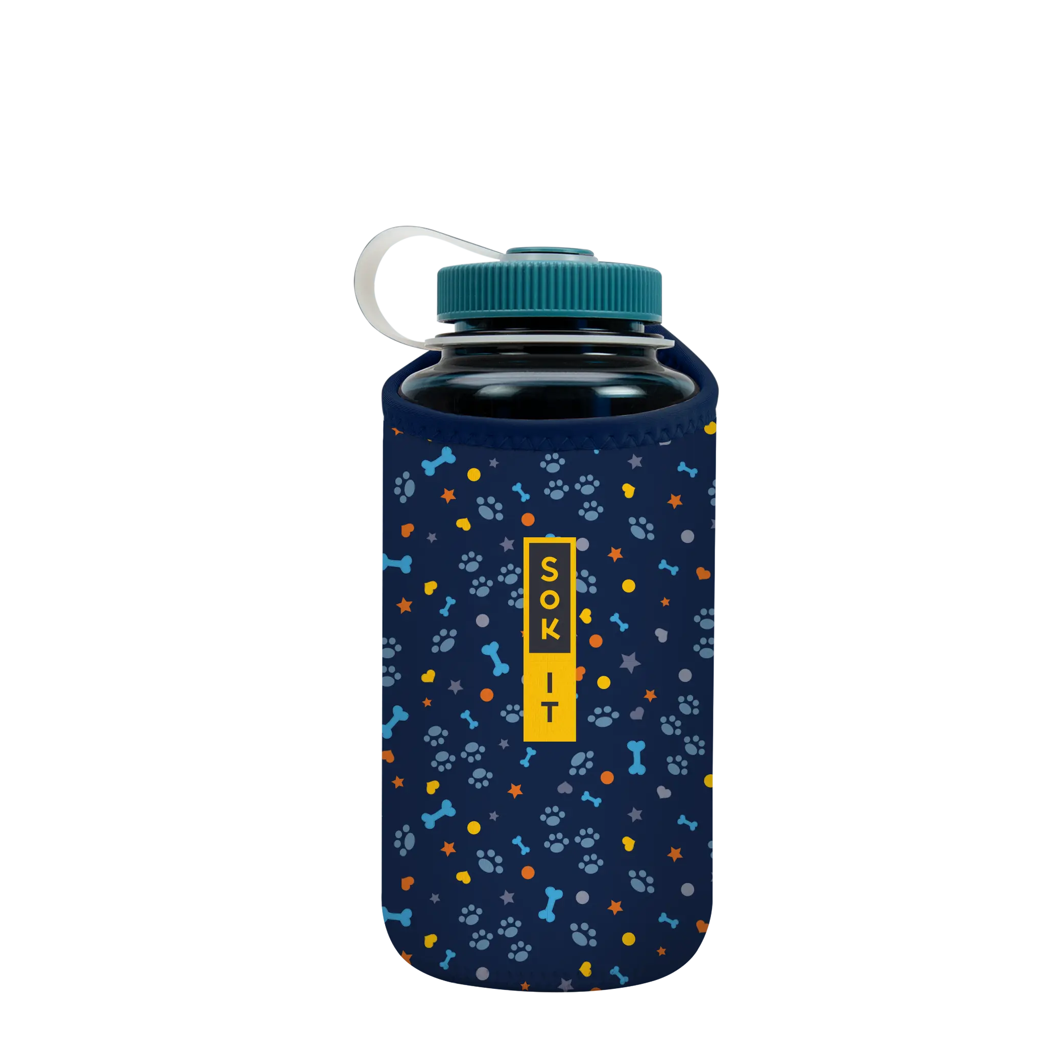 Sok-It BotlSok for Nalgene Style Bottles - Paws & Bones   BotlSok-Evergreen