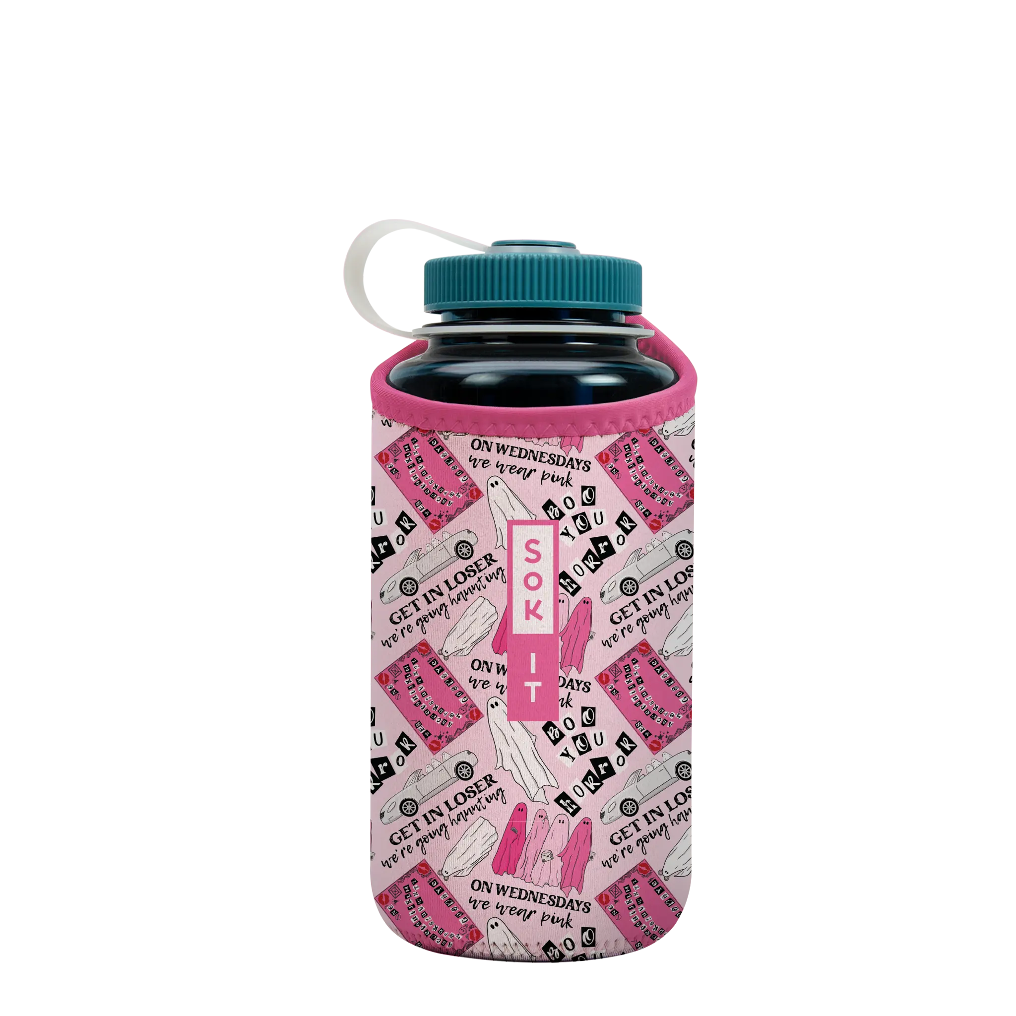 Sok-It BotlSok for Nalgene Style Bottles - She Doesn't Even Ghost Here   BotlSok-Halloween Holiday