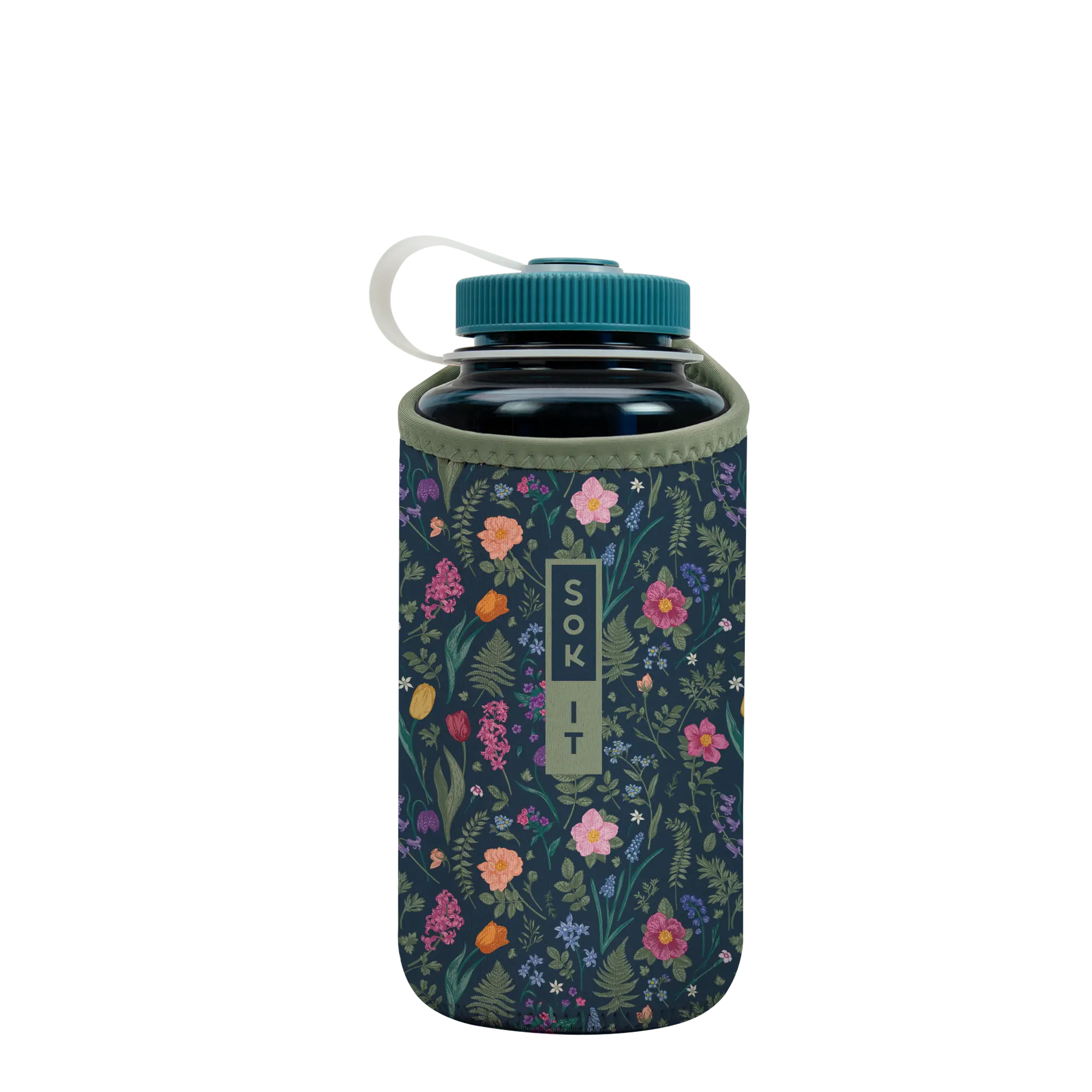 Sok-It BotlSok for Nalgene Style Bottles - Spring Noir   BotlSok-Evergreen